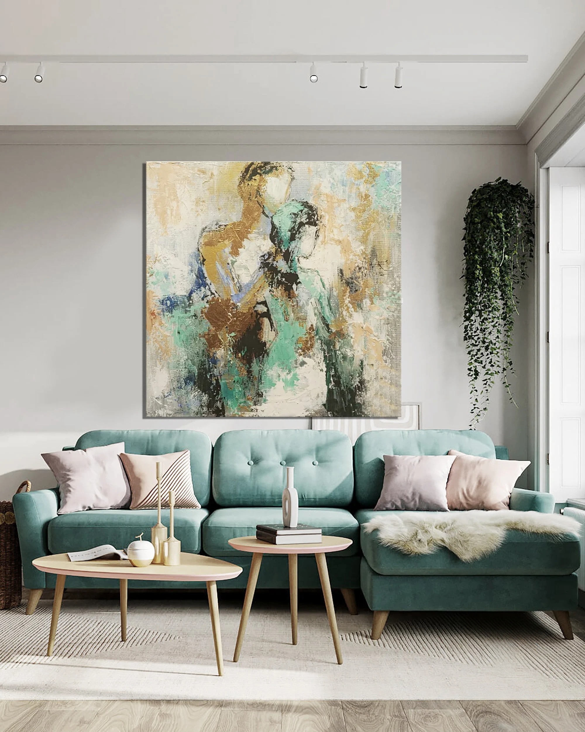 Stylish Embrace: Abstract Wall Decor