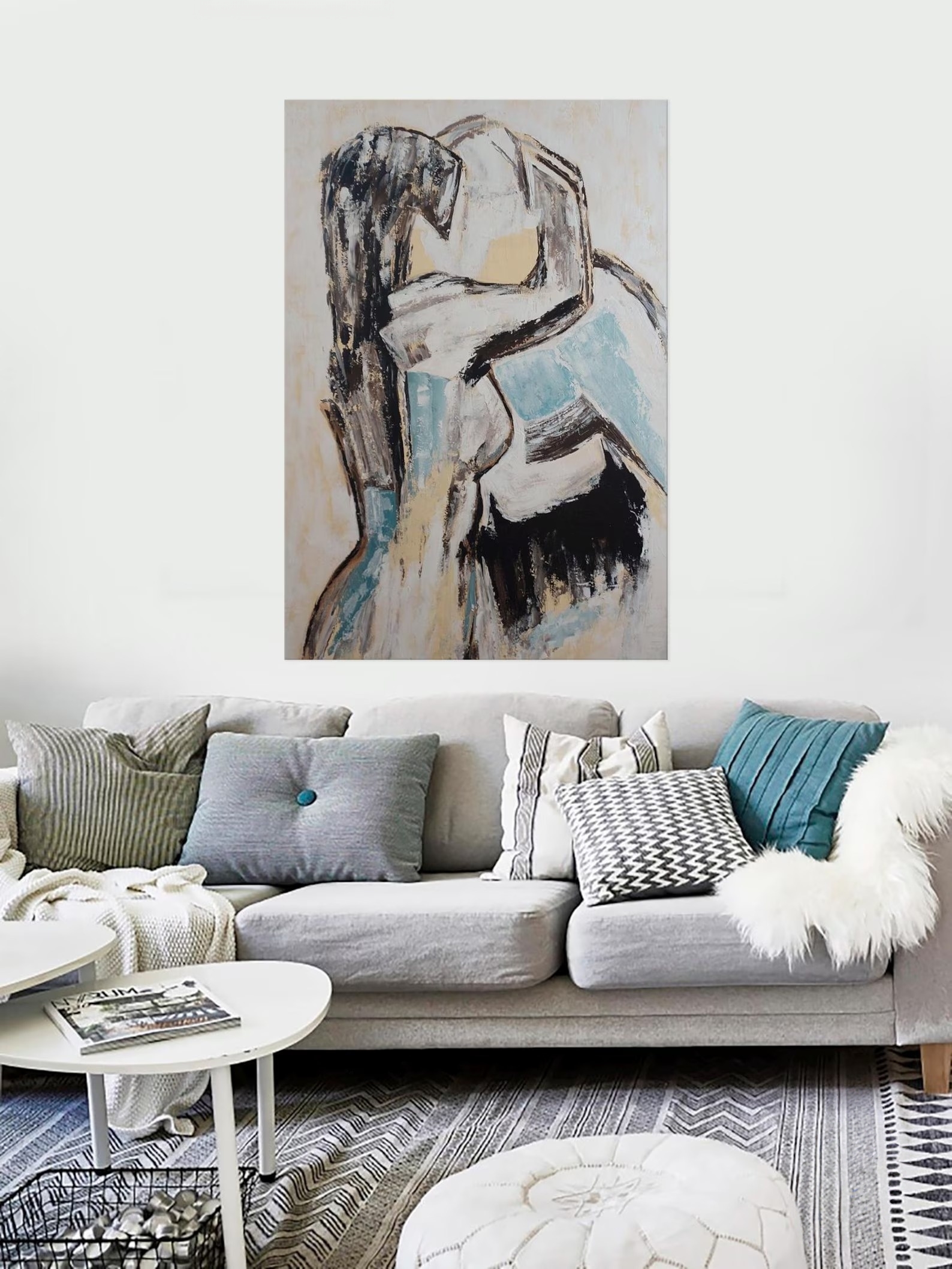 Abstract Embrace in Strokes