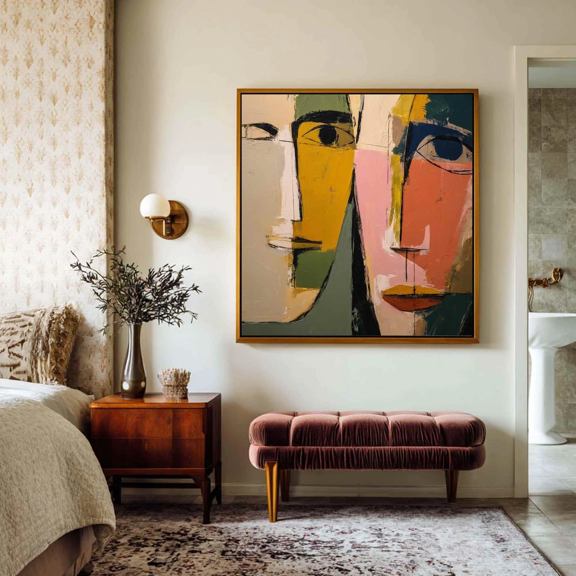 Abstract Faces Harmony Canvas