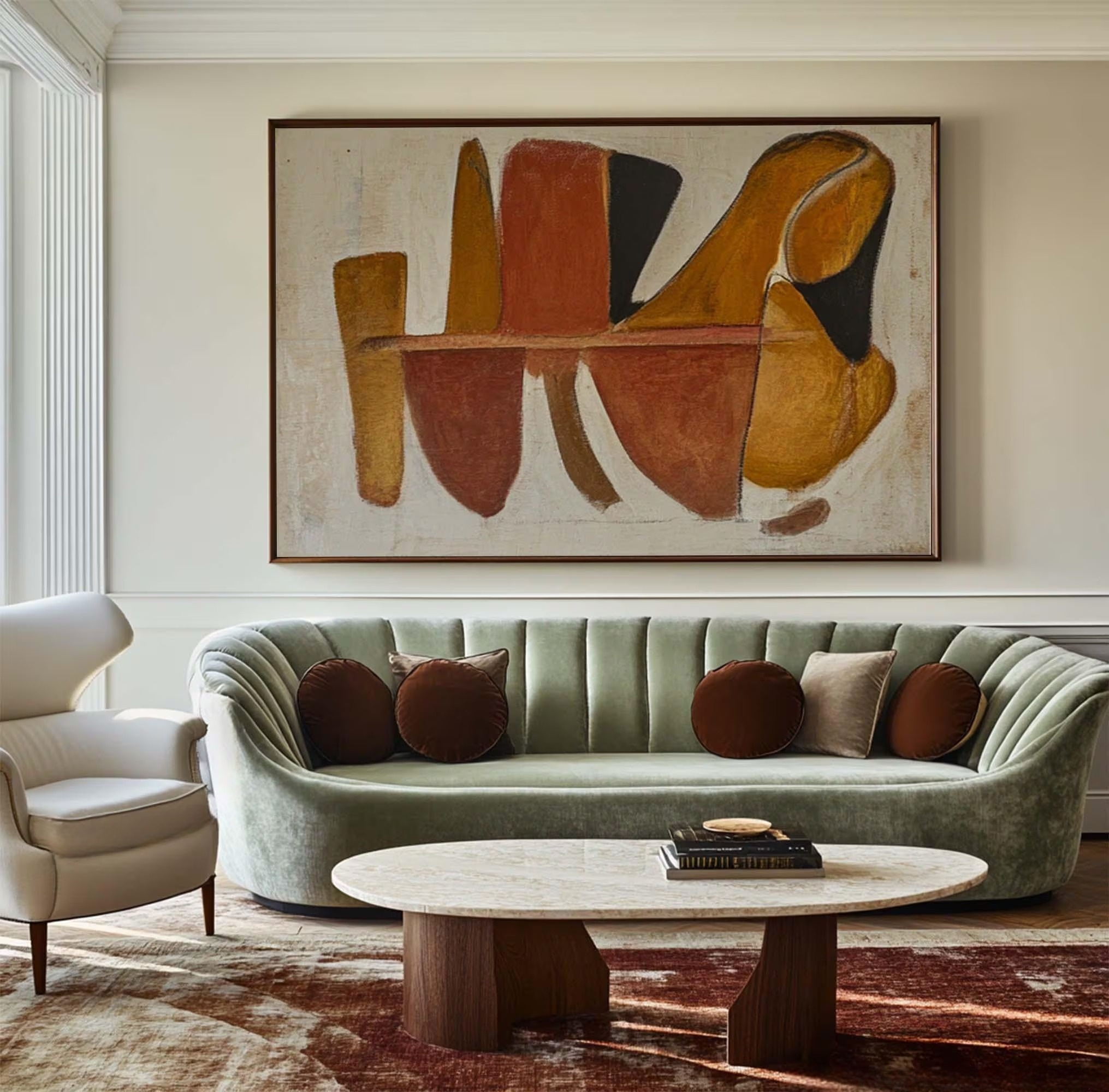 Abstract Harmony in Warm Hues