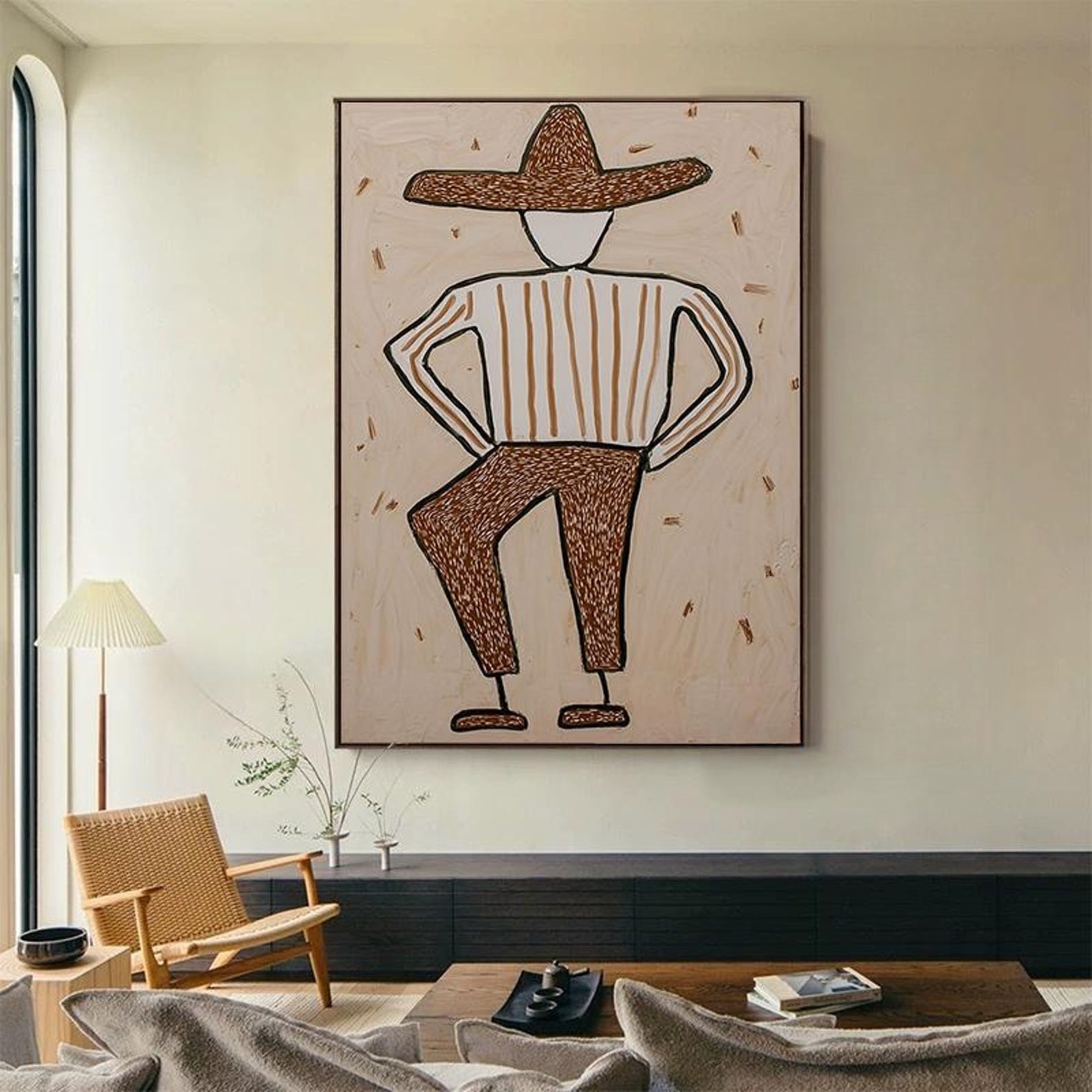 Bold Stance – Abstract Cowboy Figure Art