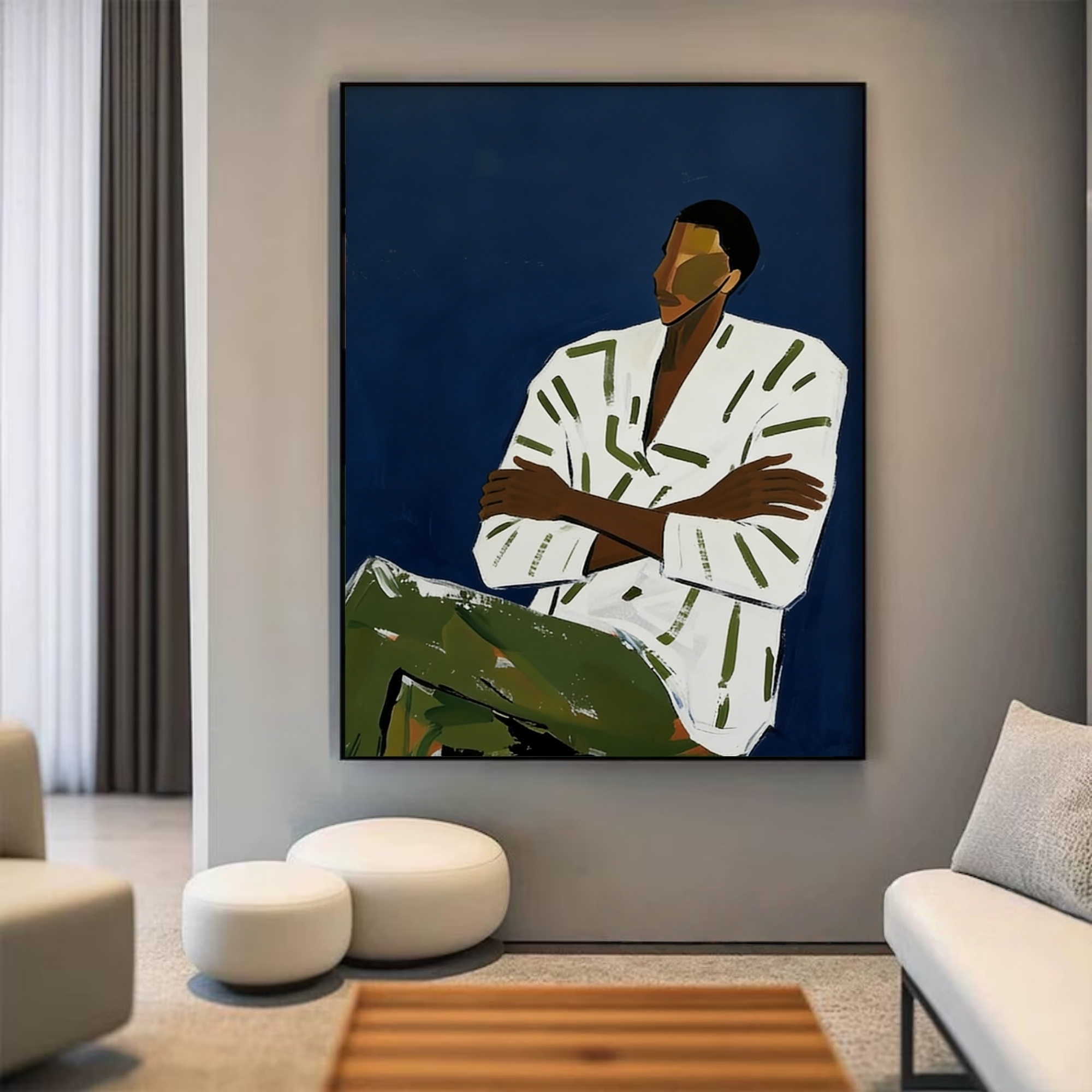 Contemplative Elegance in Green