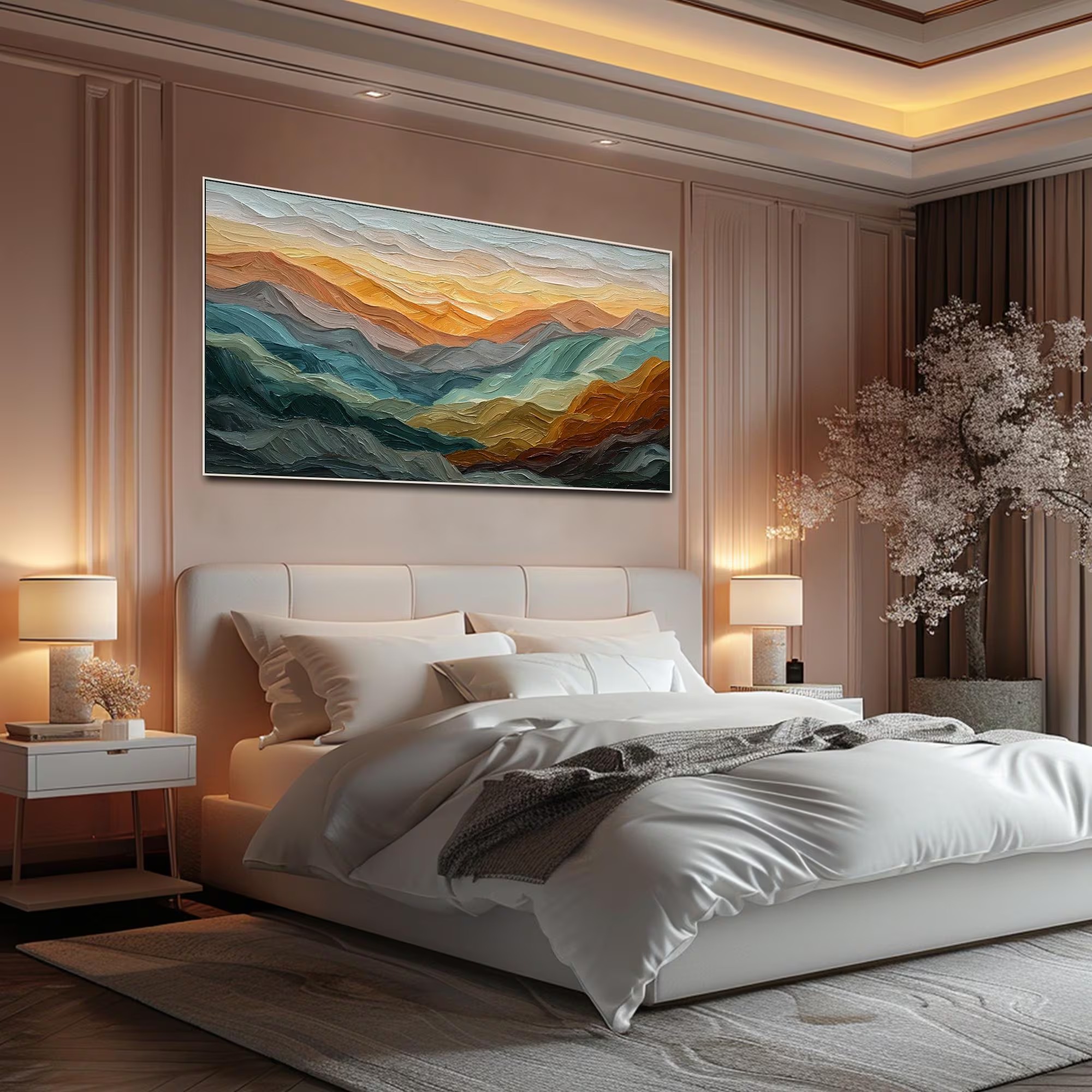 Abstract Mountain Range Wall Art