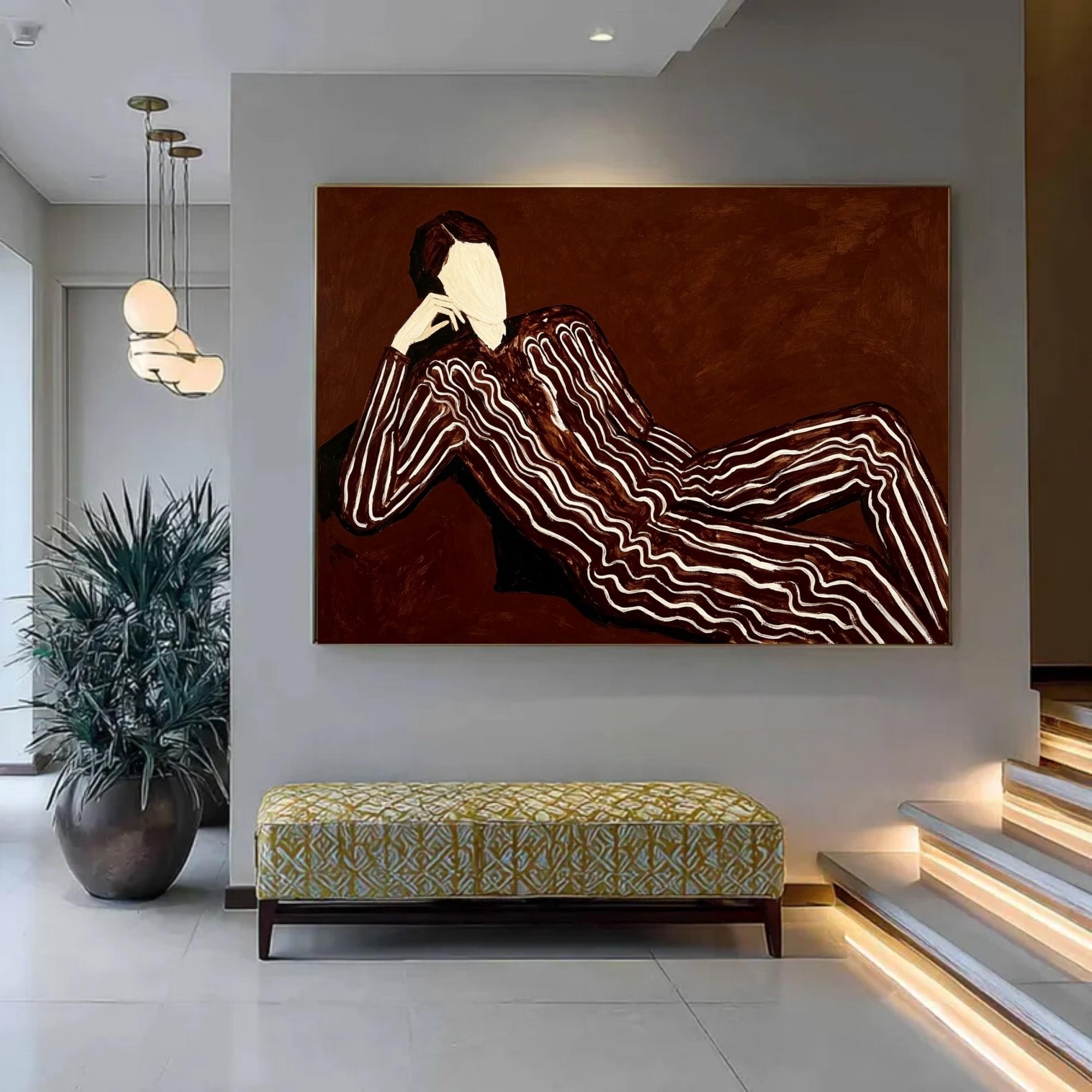 Reclining Figure in Rust Tones