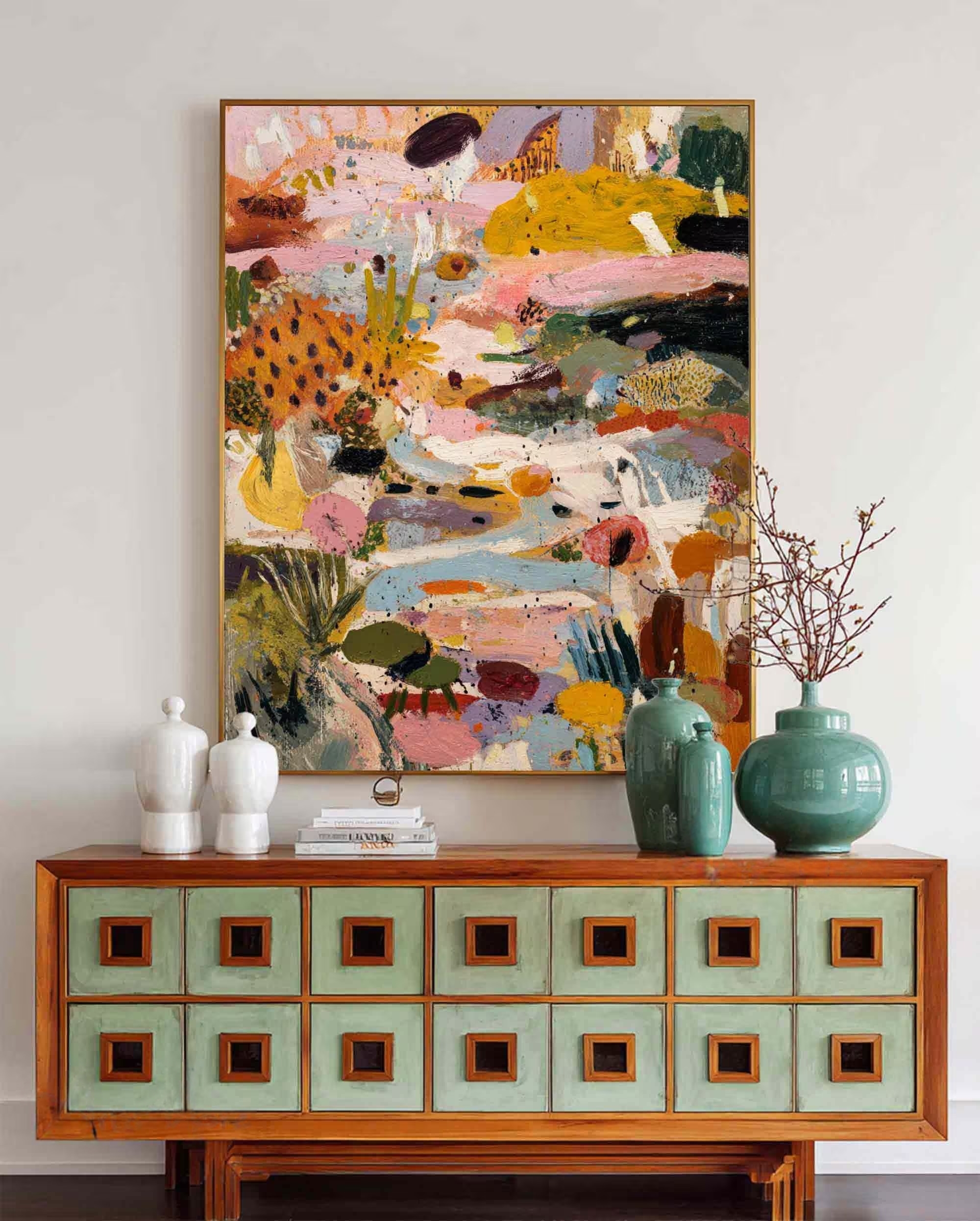 Vibrant Abstract Flora-Contemporary Art