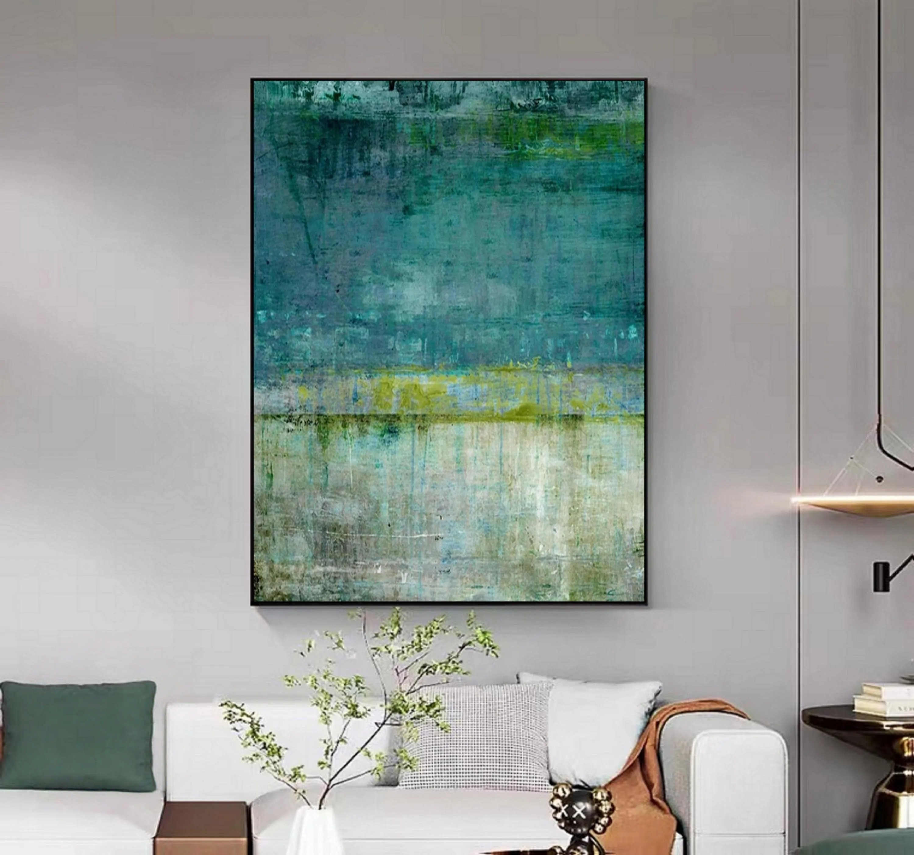 Teal Gradient - Textured Depth Abstraction