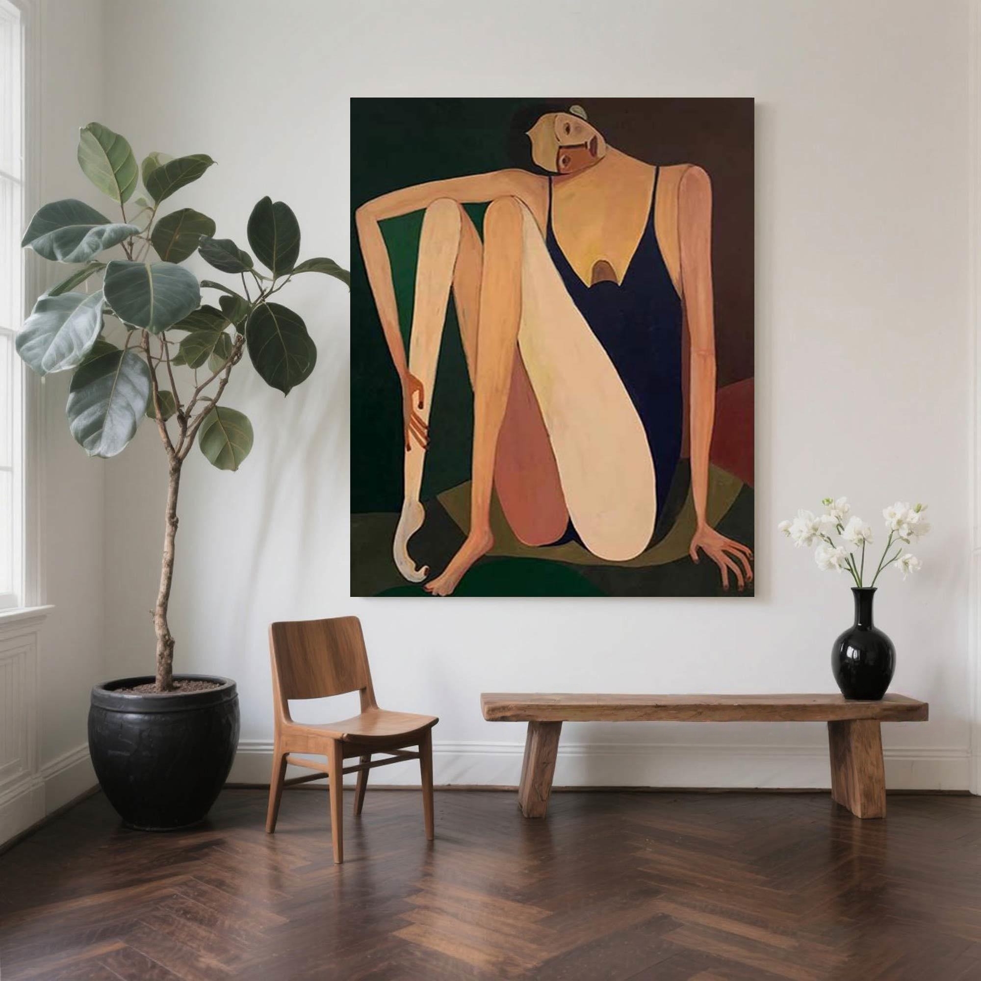 Melancholic Reverie - Solo Seated Figure