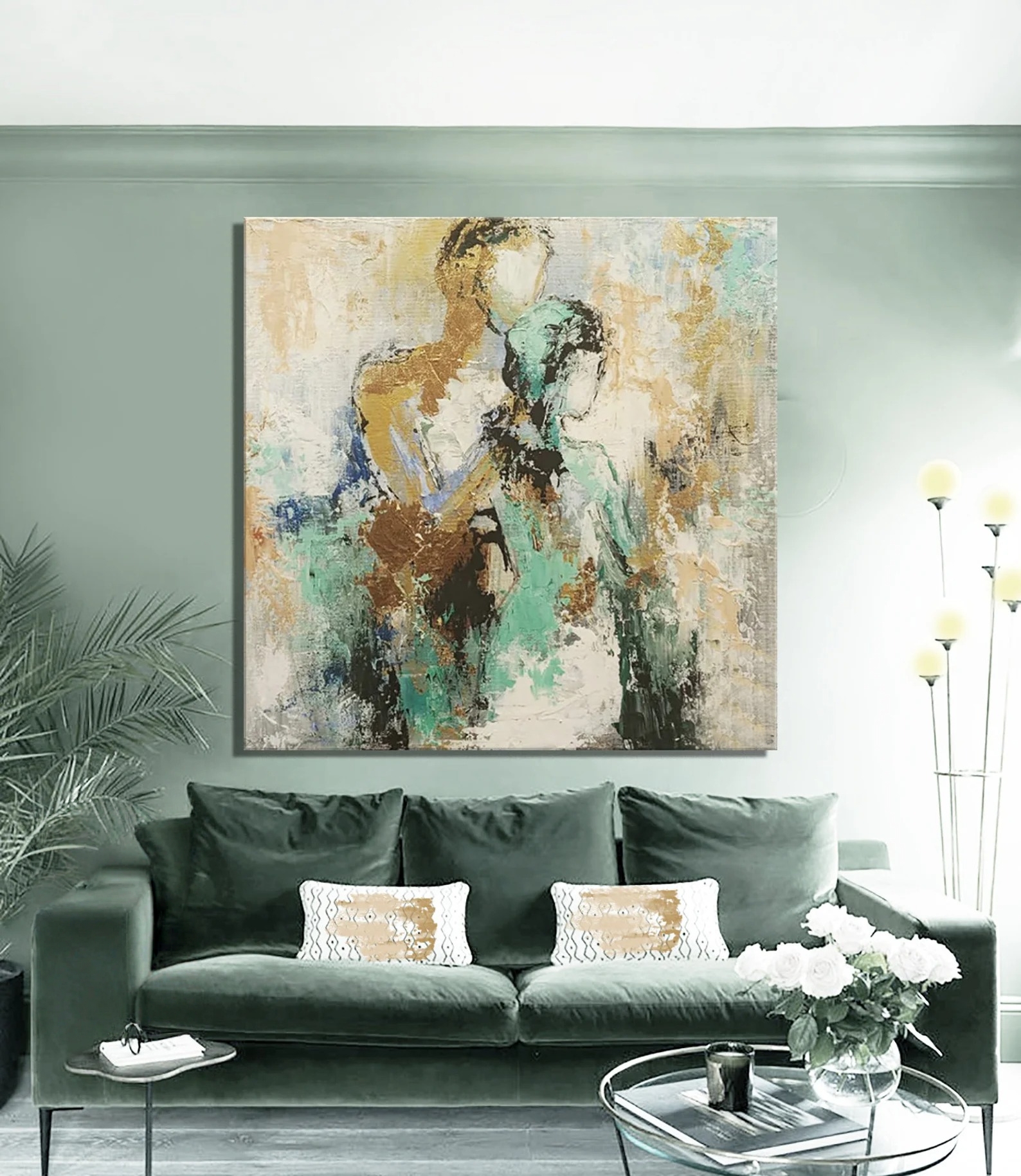 Stylish Embrace: Abstract Wall Decor