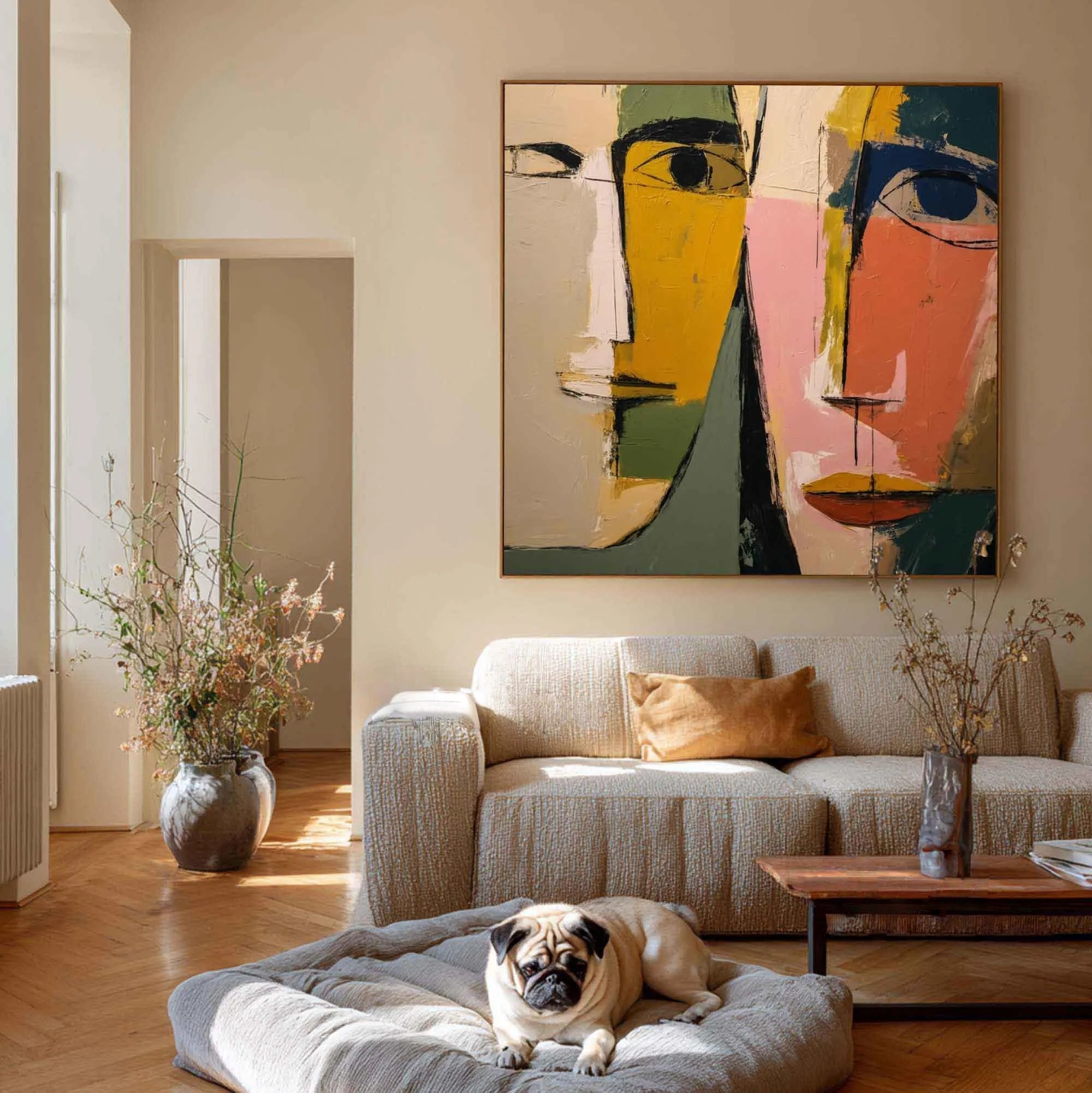 Abstract Faces Harmony Canvas