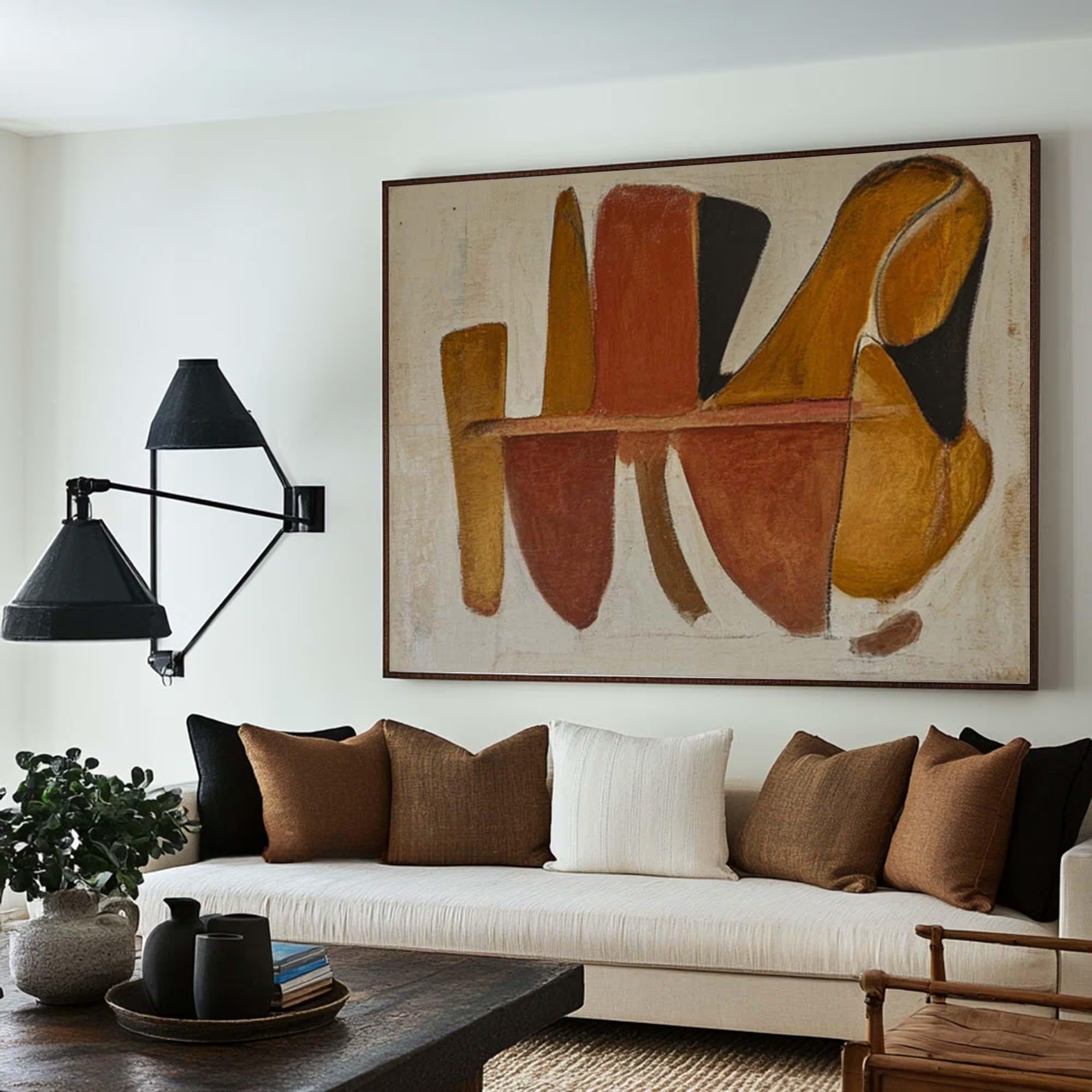 Abstract Harmony in Warm Hues