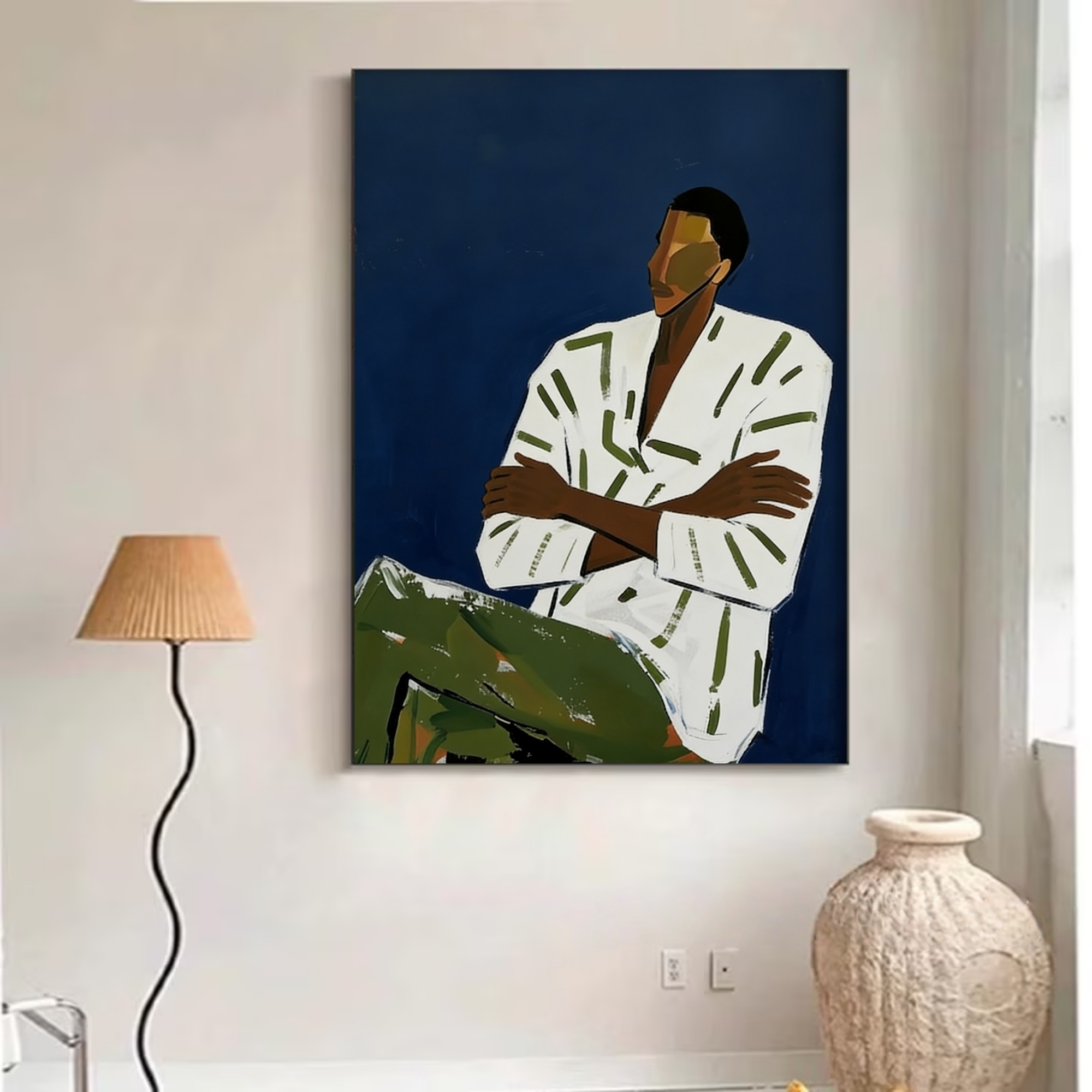 Contemplative Elegance in Green