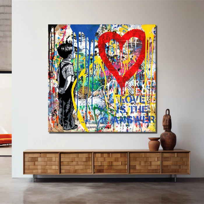 Love Is the Answer–Graffiti Pop Art Canvas