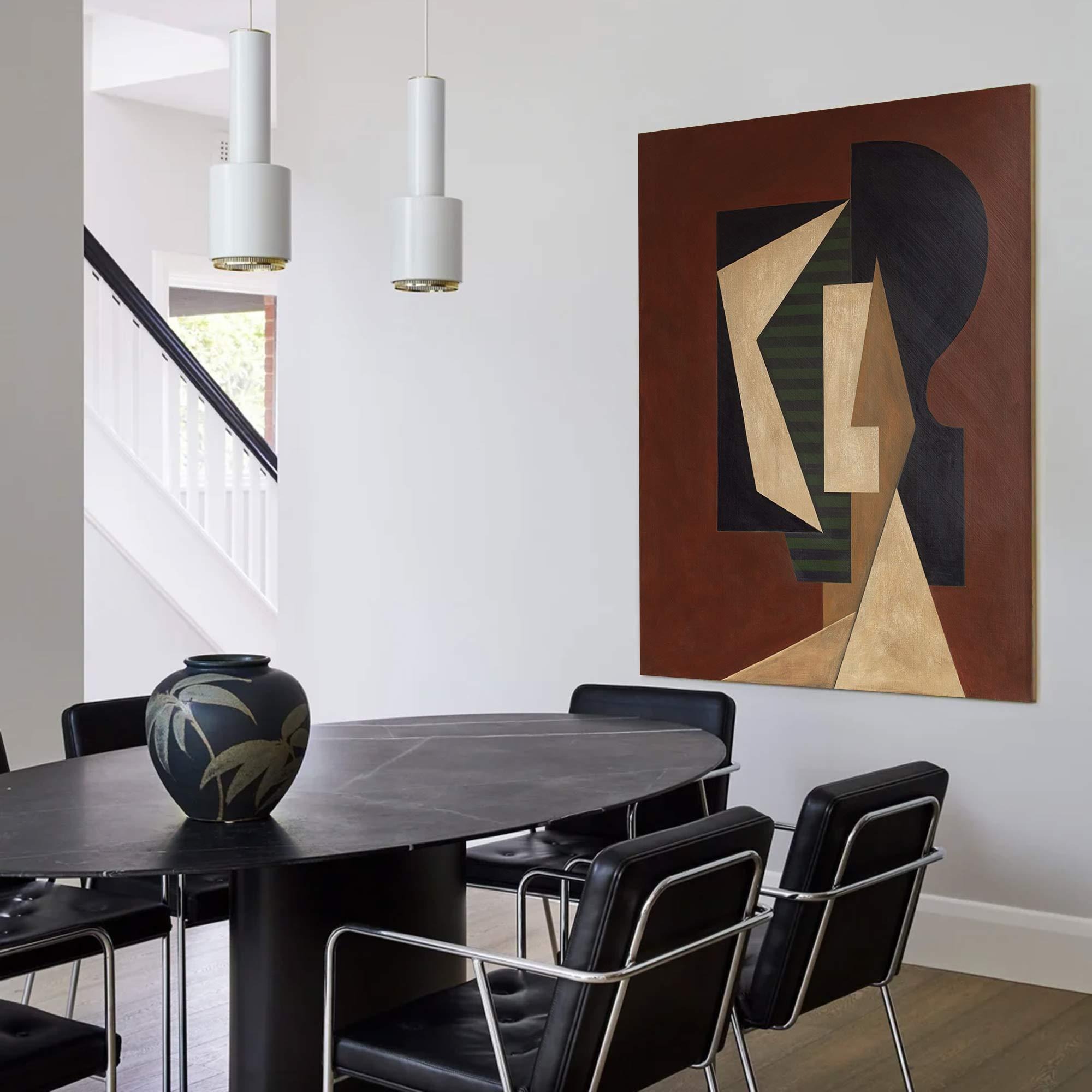 Geometric Visage - Abstract Mosaic Artwork