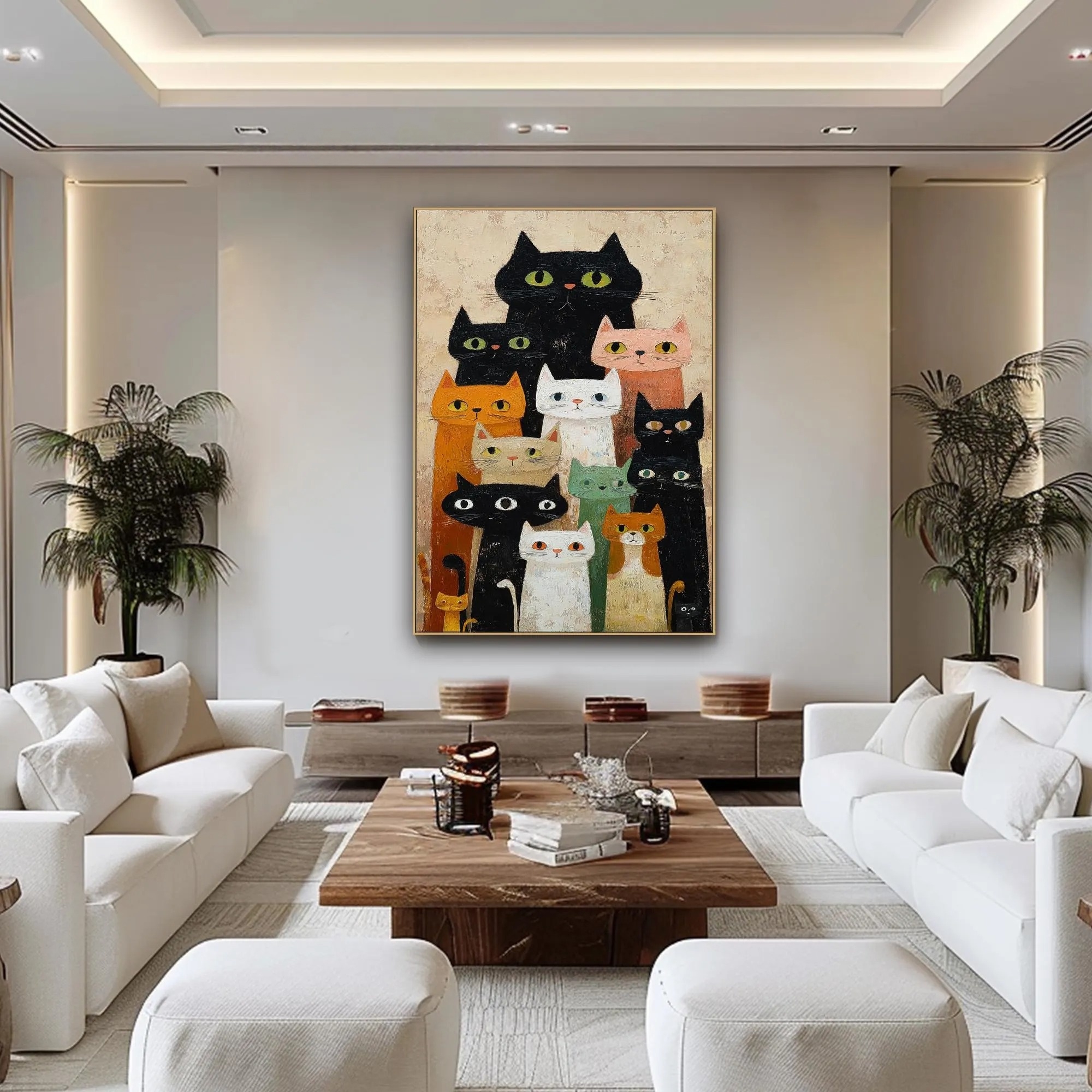 Feline Gathering Whimsy