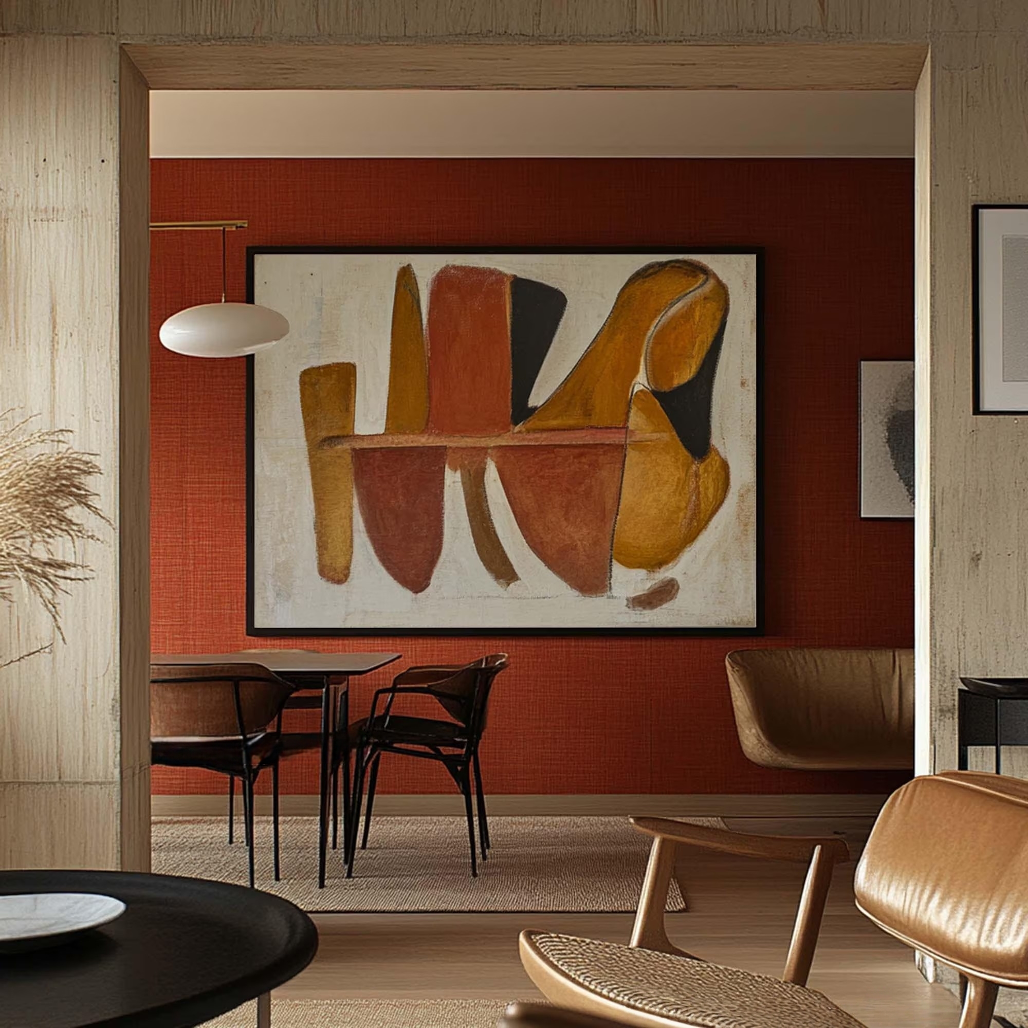 Abstract Harmony in Warm Hues