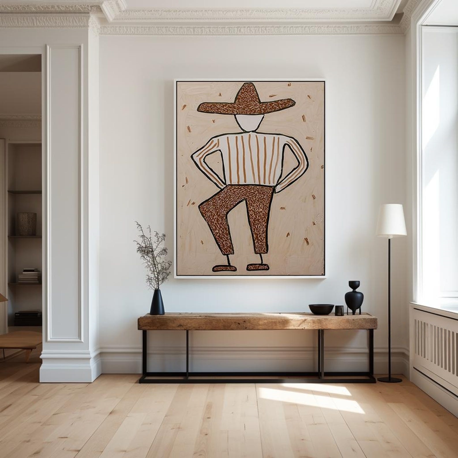 Bold Stance – Abstract Cowboy Figure Art