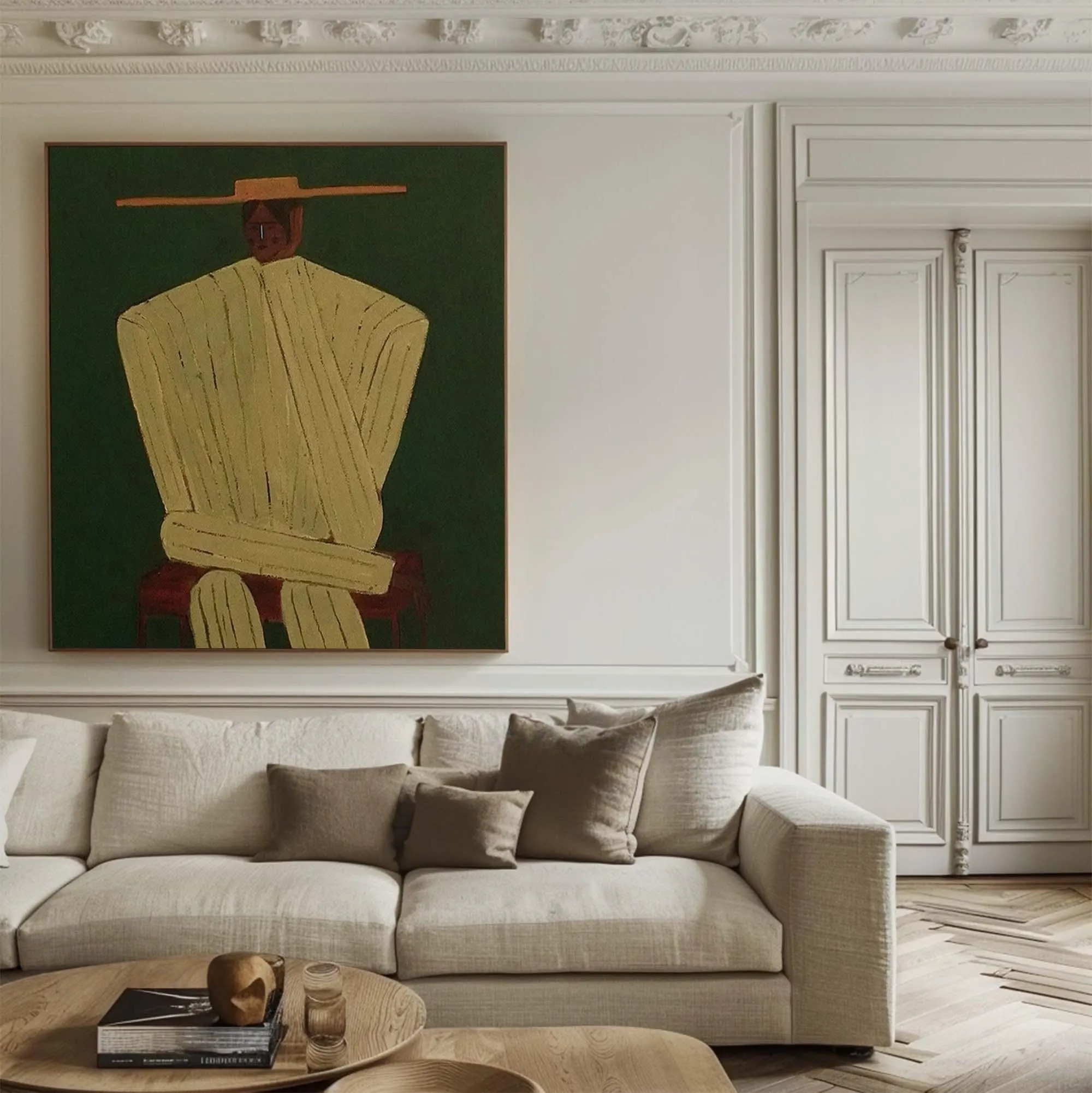 Geometric Man Silhouette - Abstract Painting