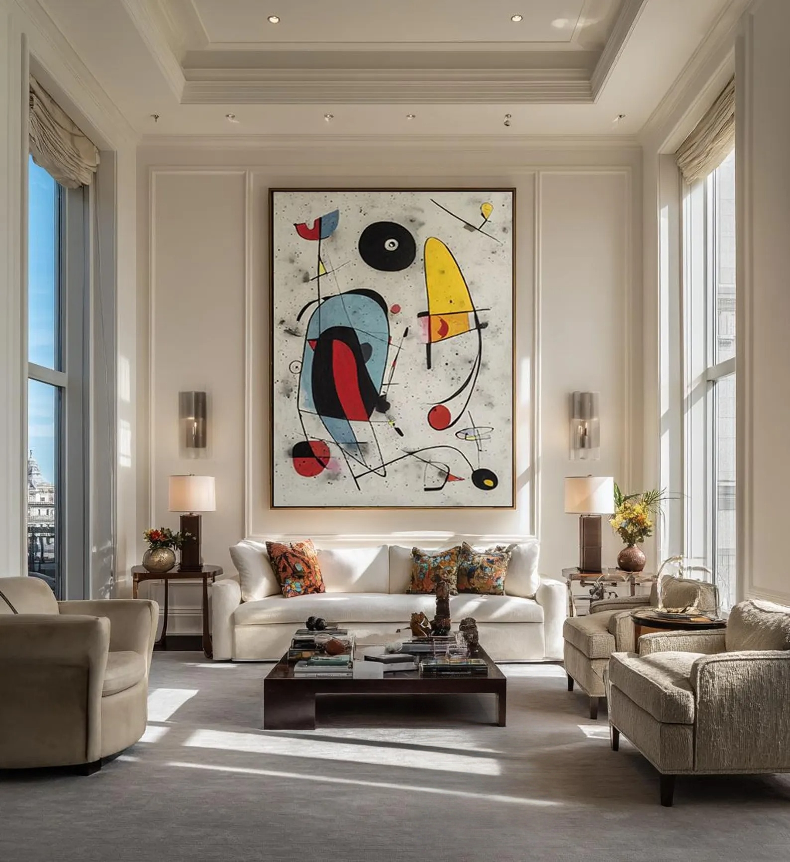 Playful Lines Modern Abstract Painting