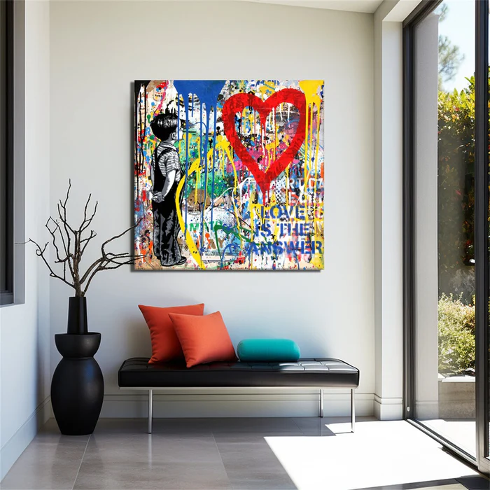 Love Is the Answer–Graffiti Pop Art Canvas