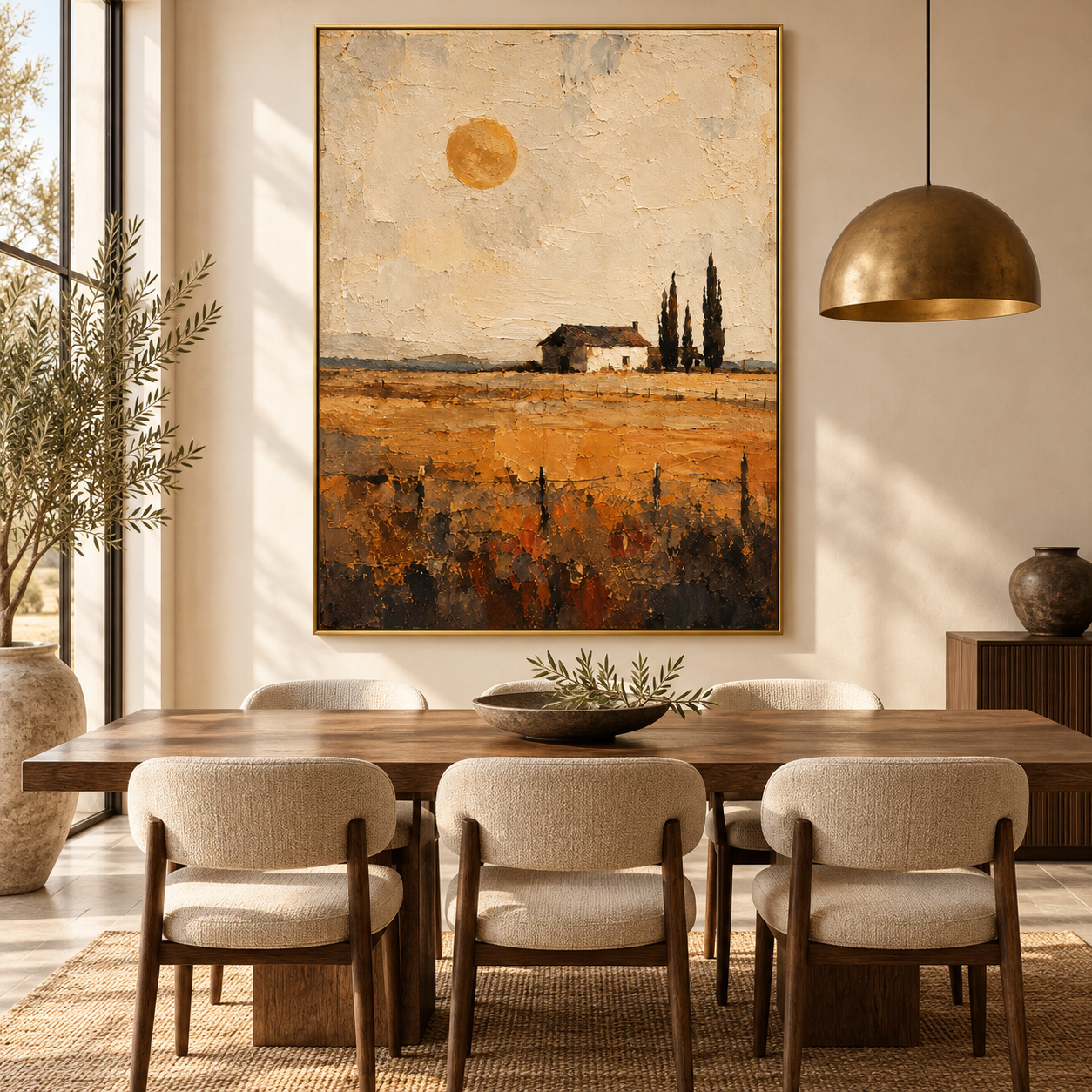 Tuscan Landscape Wall Art | Fields of Amber