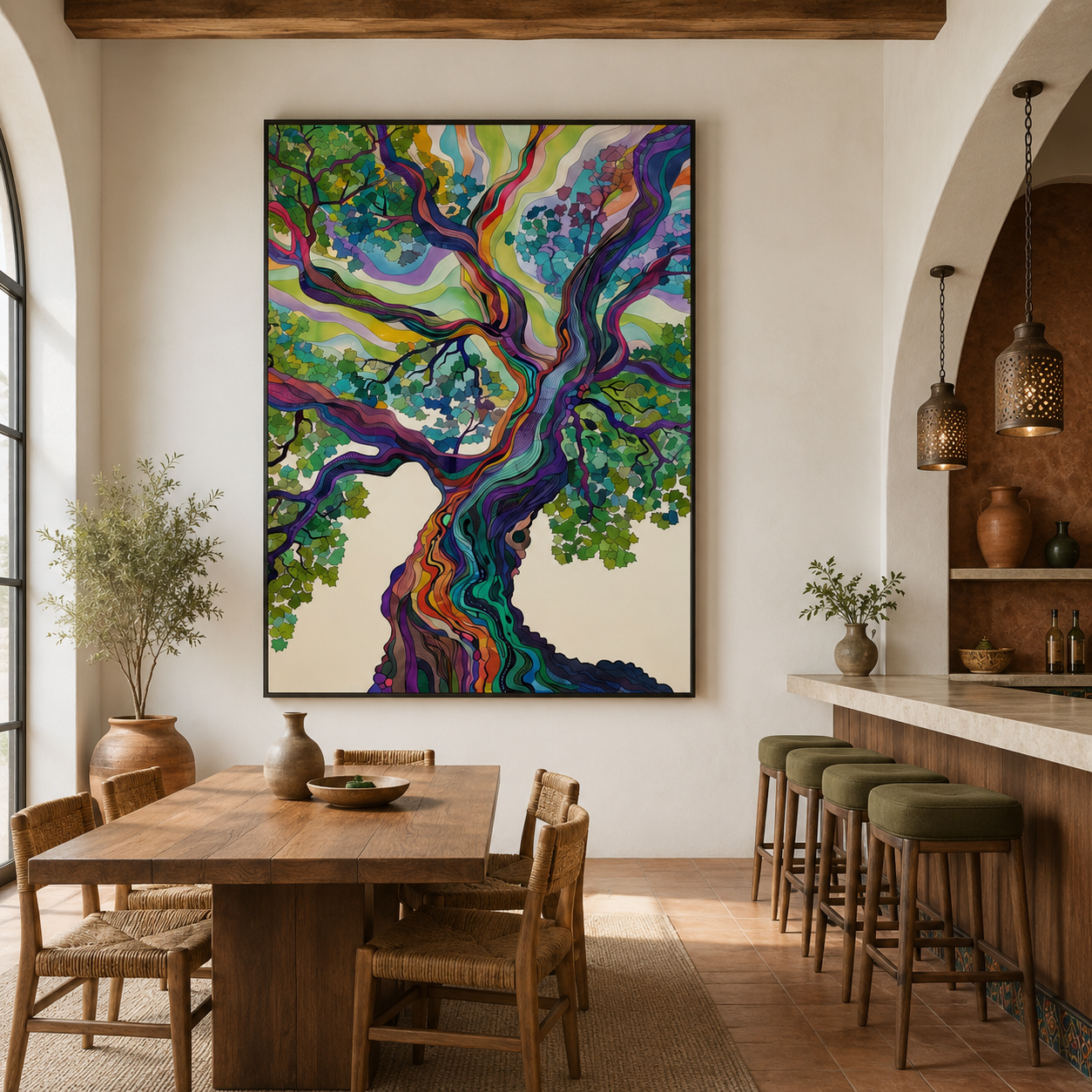 Rainbow Tree Wall Art | Where Colors Rise