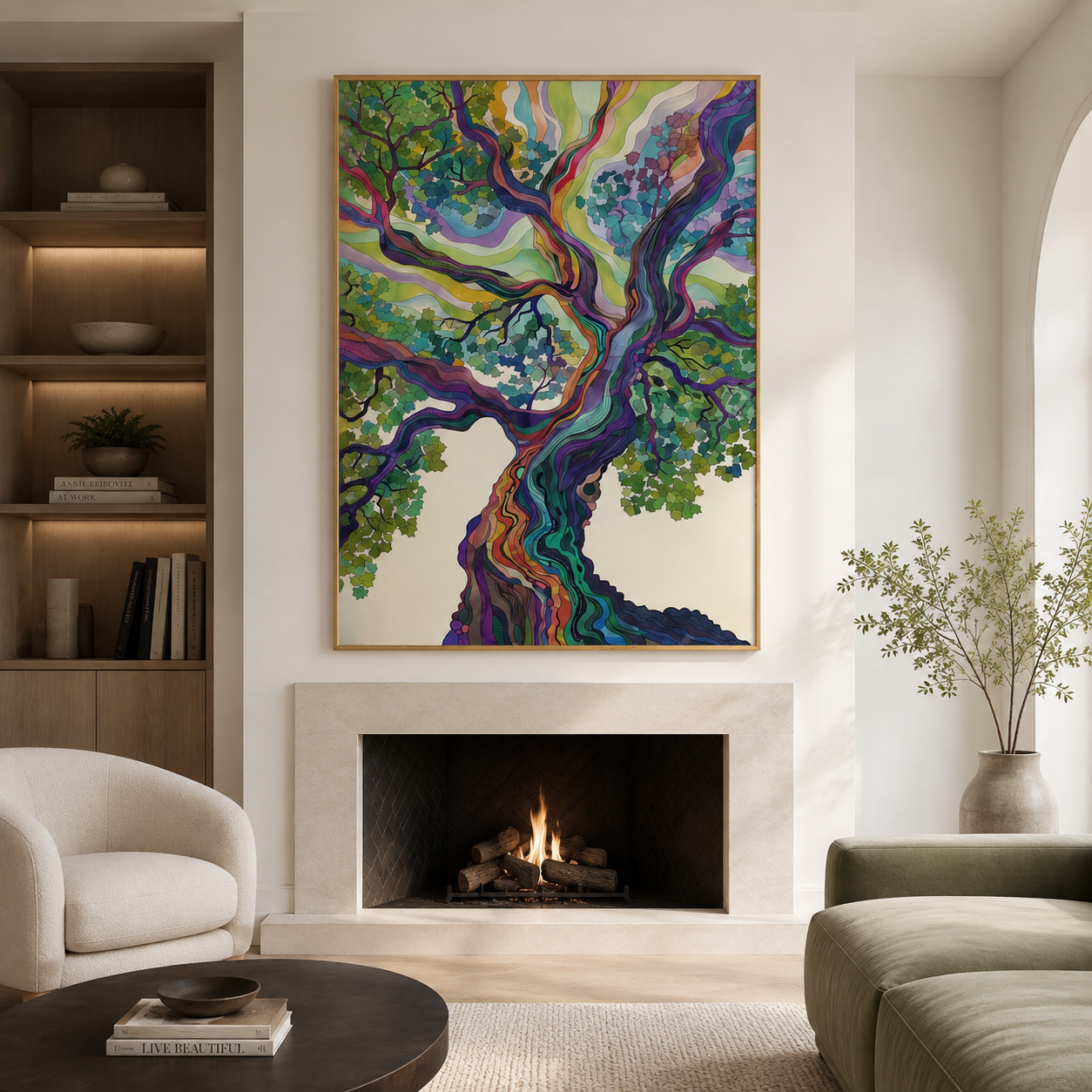 Rainbow Tree Wall Art | Where Colors Rise