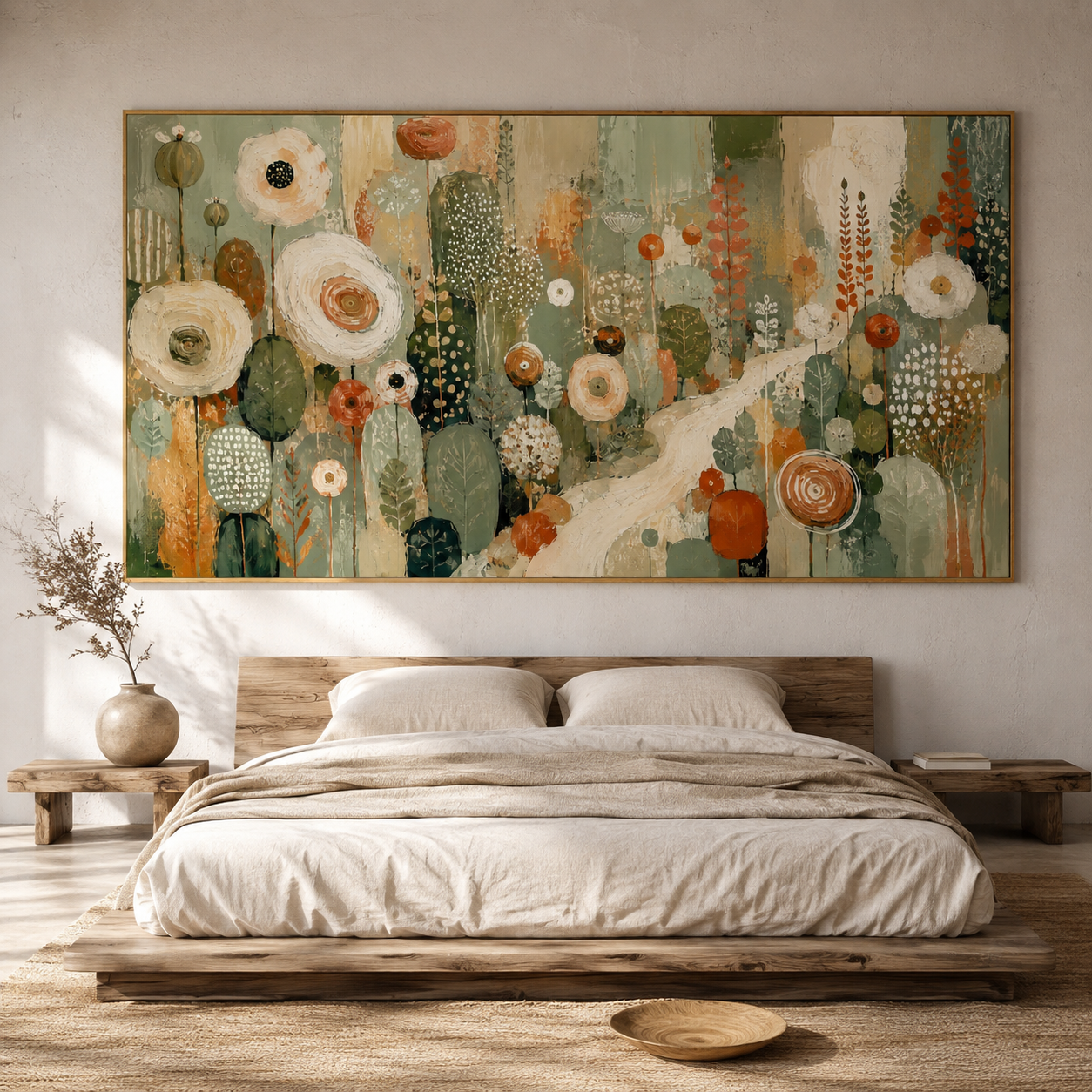 Floral Landscape Oil Painting | The Winding Path