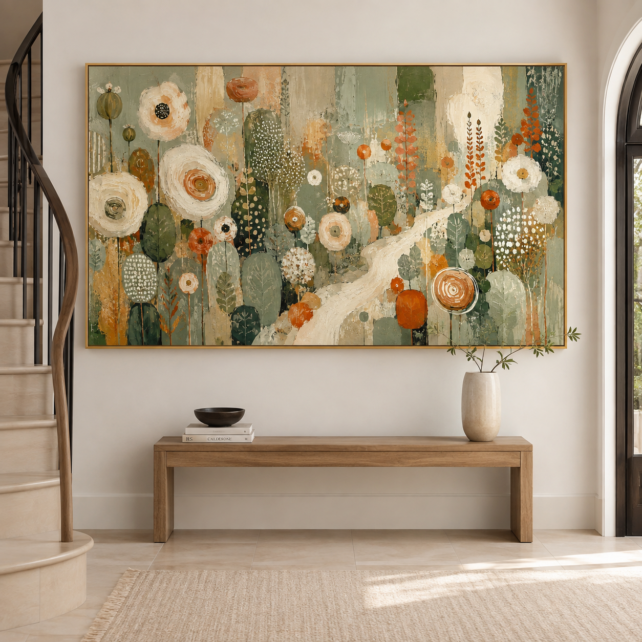 Floral Landscape Oil Painting | The Winding Path