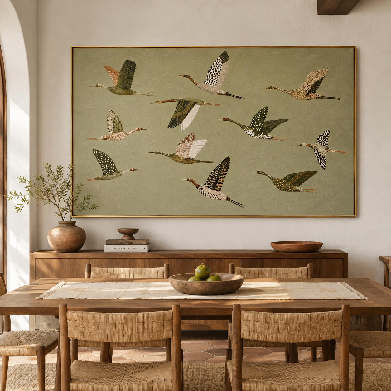 Flying Crane Wall Art