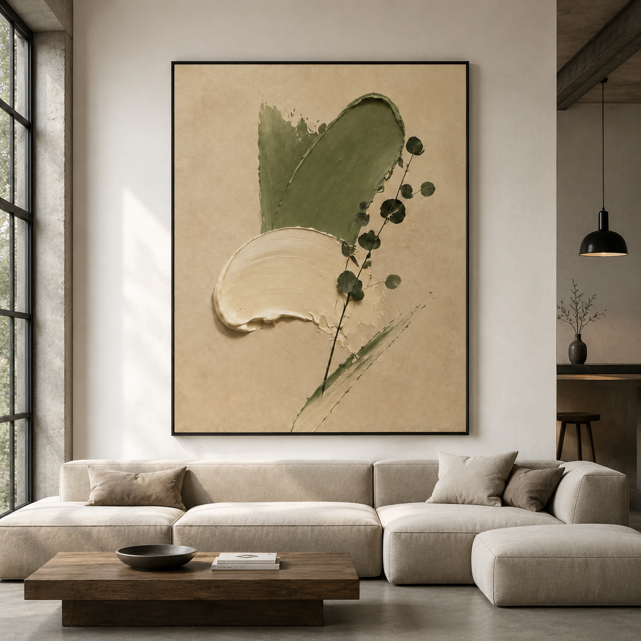 Green Abstract Wall Art | Eucalyptus Rhythm