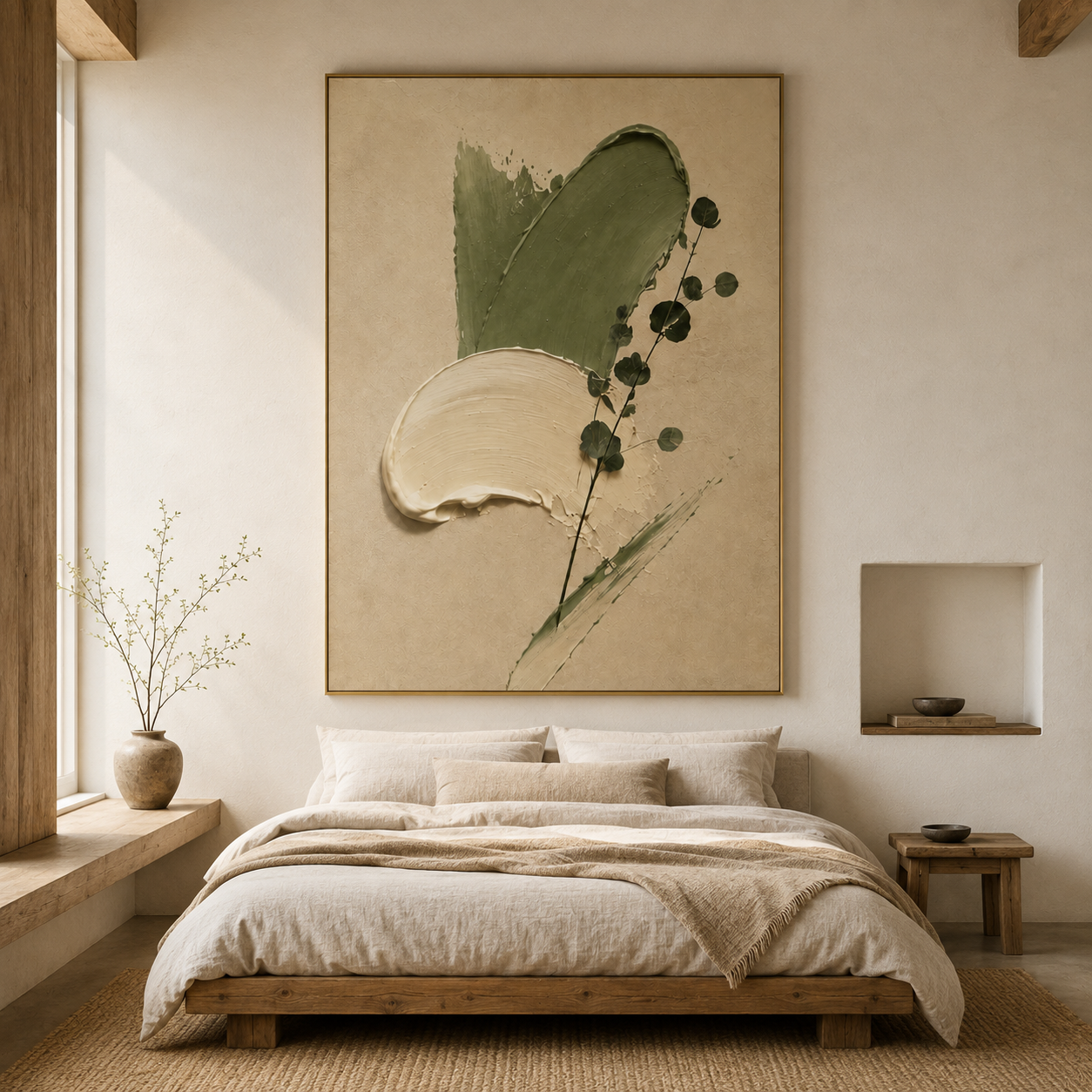 Green Abstract Wall Art | Eucalyptus Rhythm