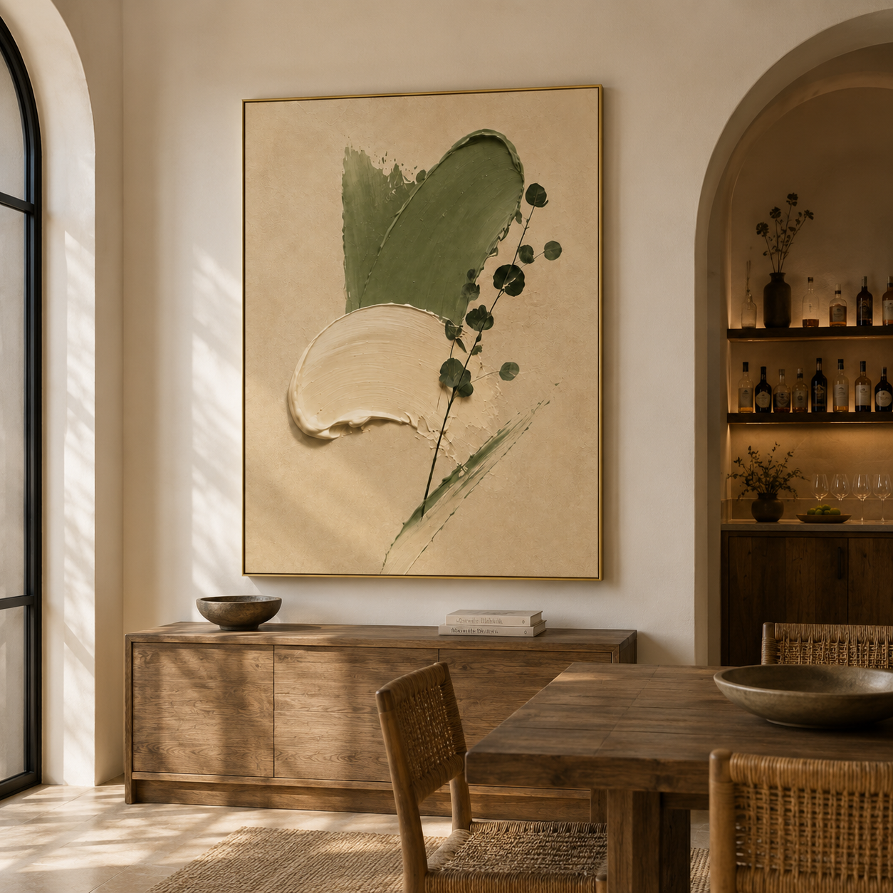 Green Abstract Wall Art | Eucalyptus Rhythm