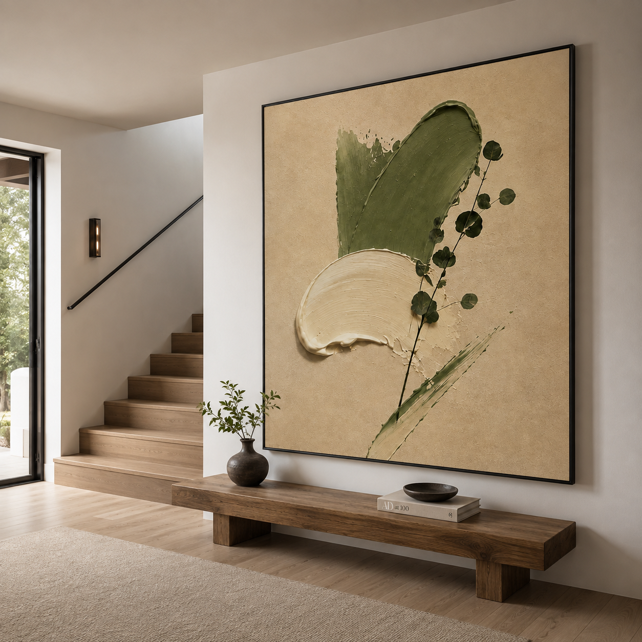 Green Abstract Wall Art | Eucalyptus Rhythm