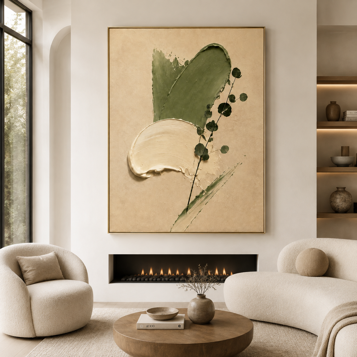 Green Abstract Wall Art | Eucalyptus Rhythm