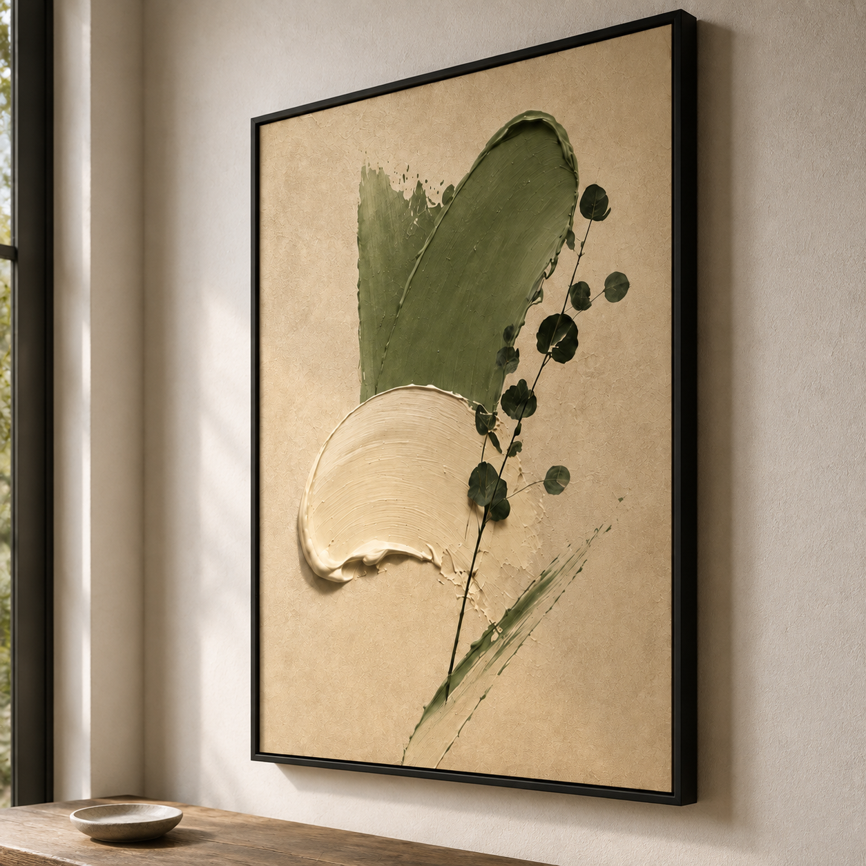 Green Abstract Wall Art | Eucalyptus Rhythm