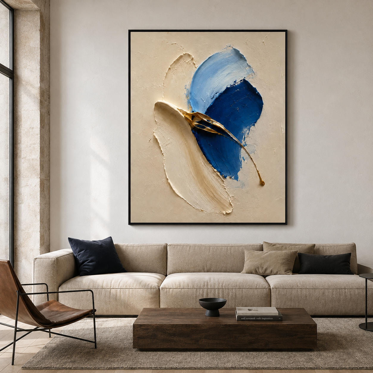 Blue Abstract Wall Art | Cobalt Drift