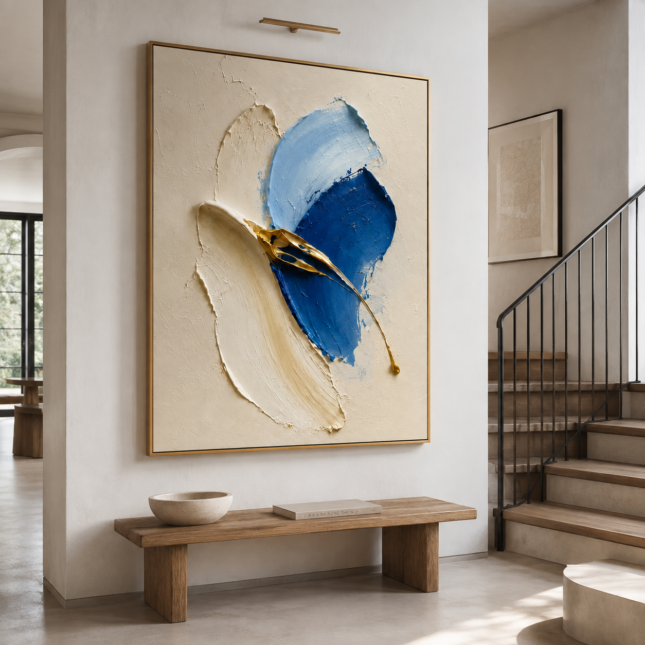Blue Abstract Wall Art | Cobalt Drift