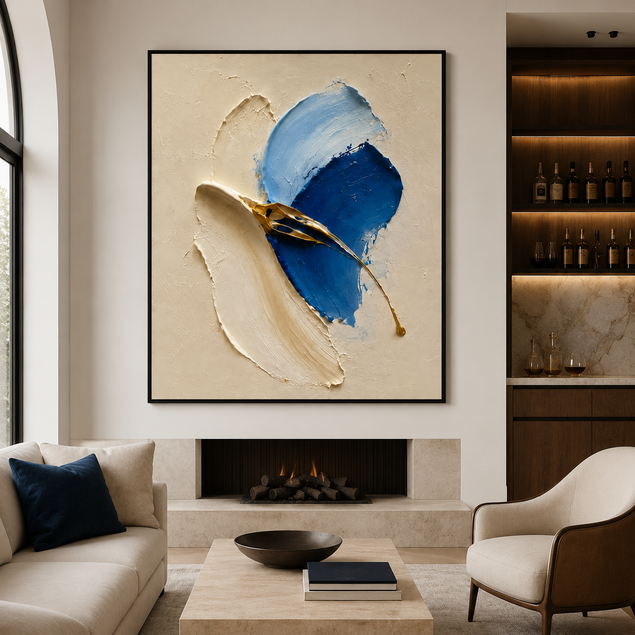 Blue Abstract Wall Art | Cobalt Drift