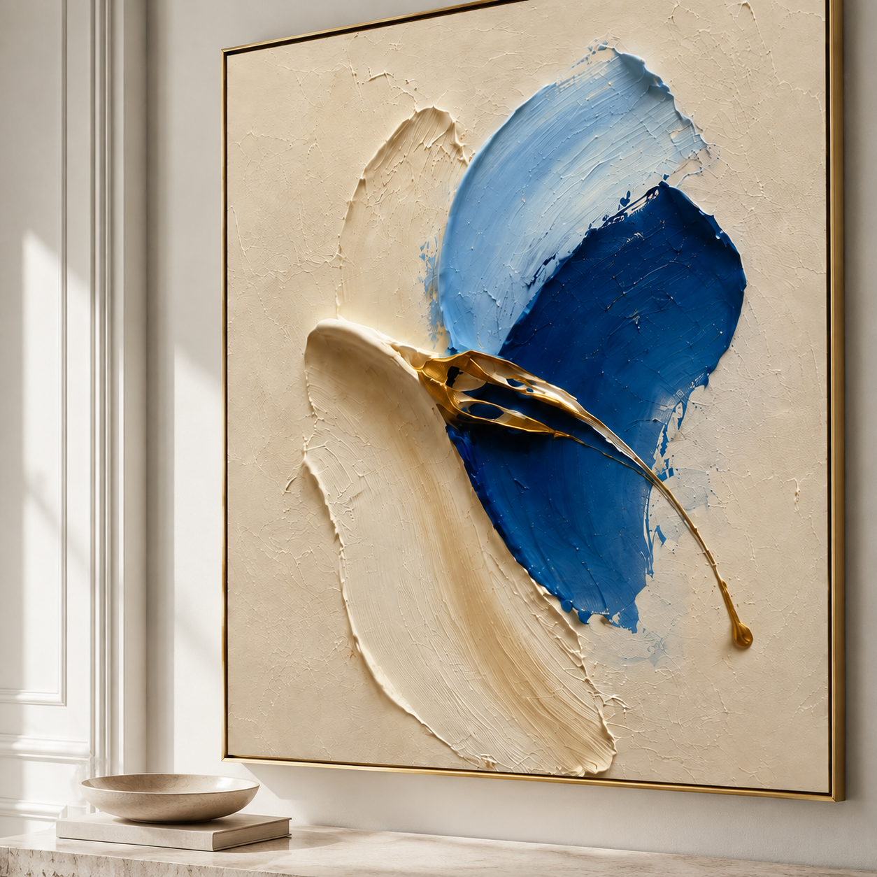 Blue Abstract Wall Art | Cobalt Drift