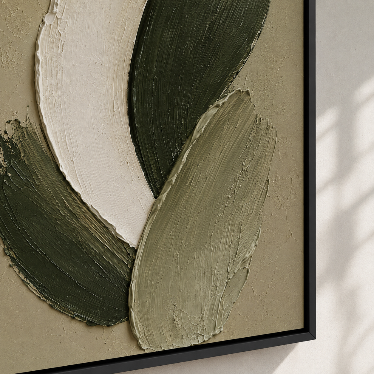 Olive Green Abstract Wall Art | Verdant Layers