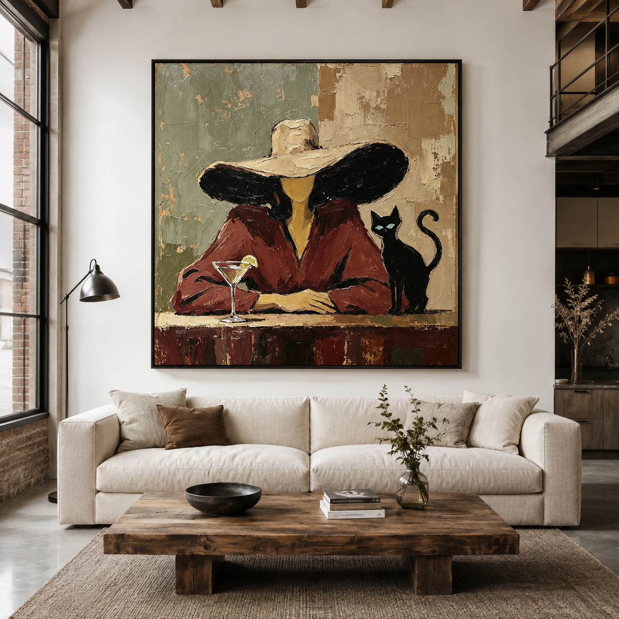 Western Woman Wall Art | The Cat Beside Her