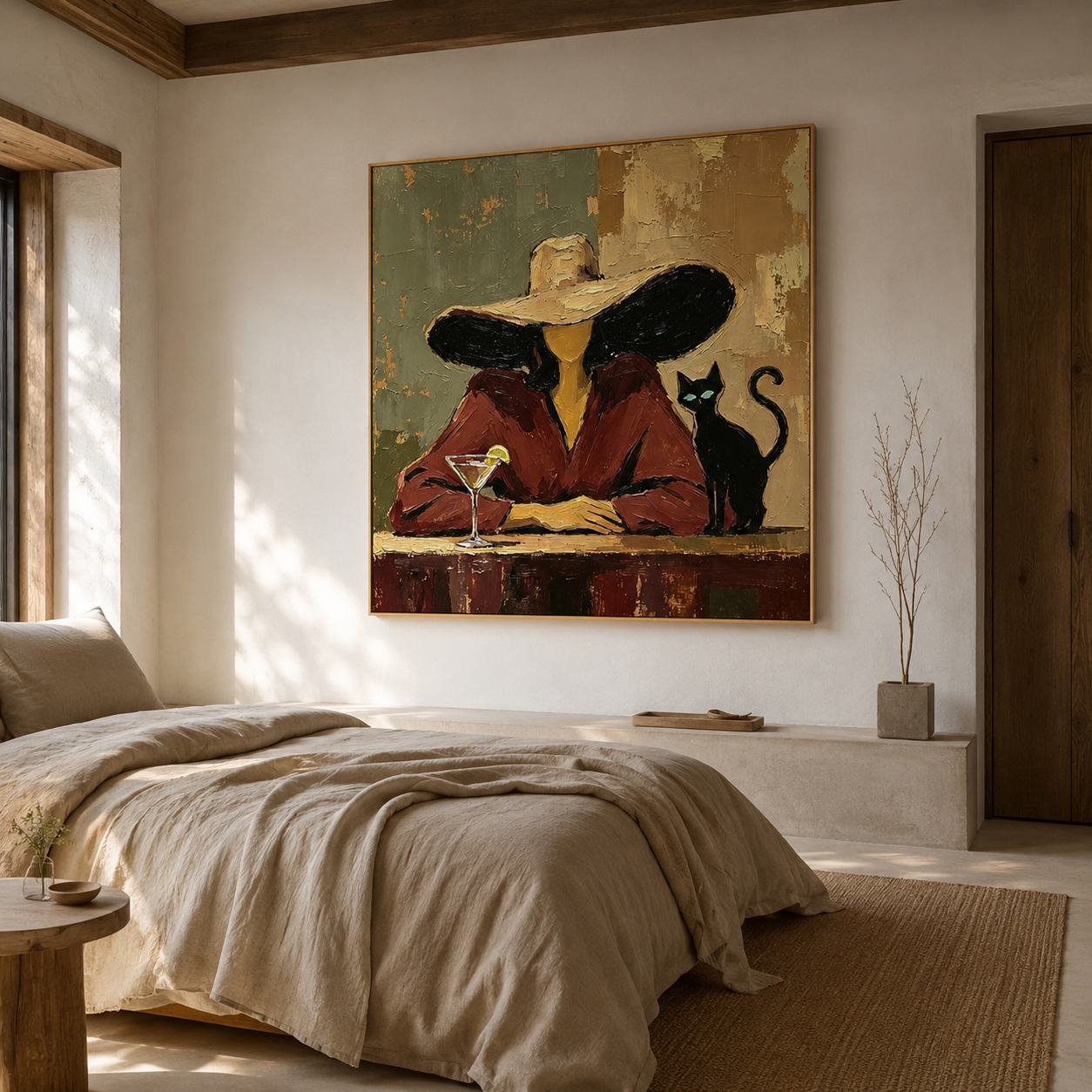 Western Woman Wall Art | The Cat Beside Her