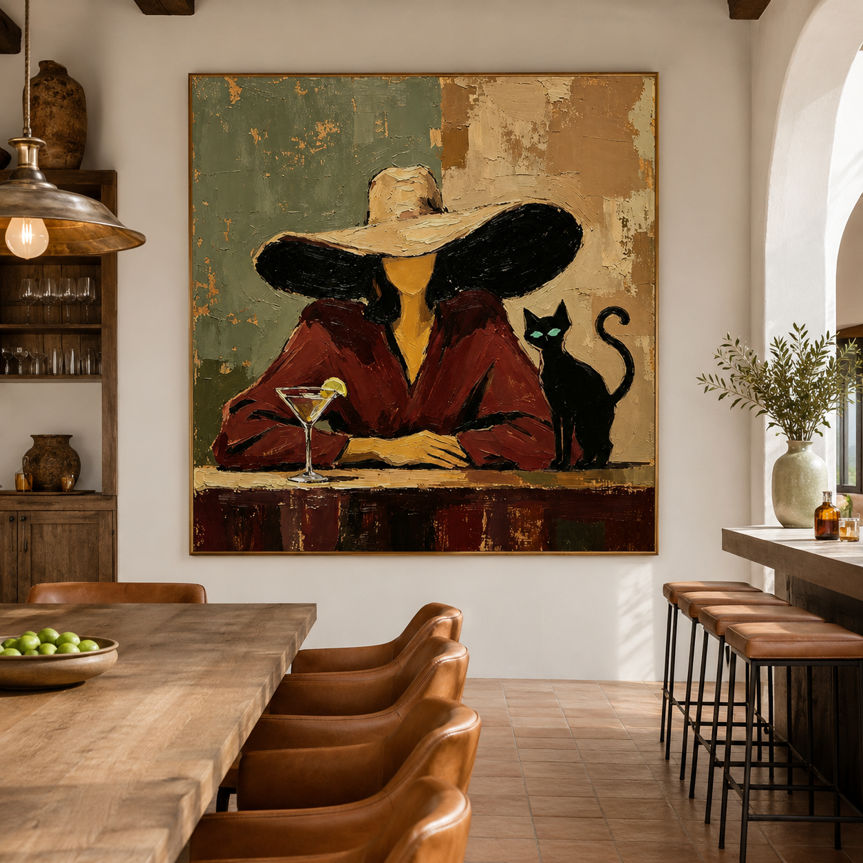 Western Woman Wall Art | The Cat Beside Her