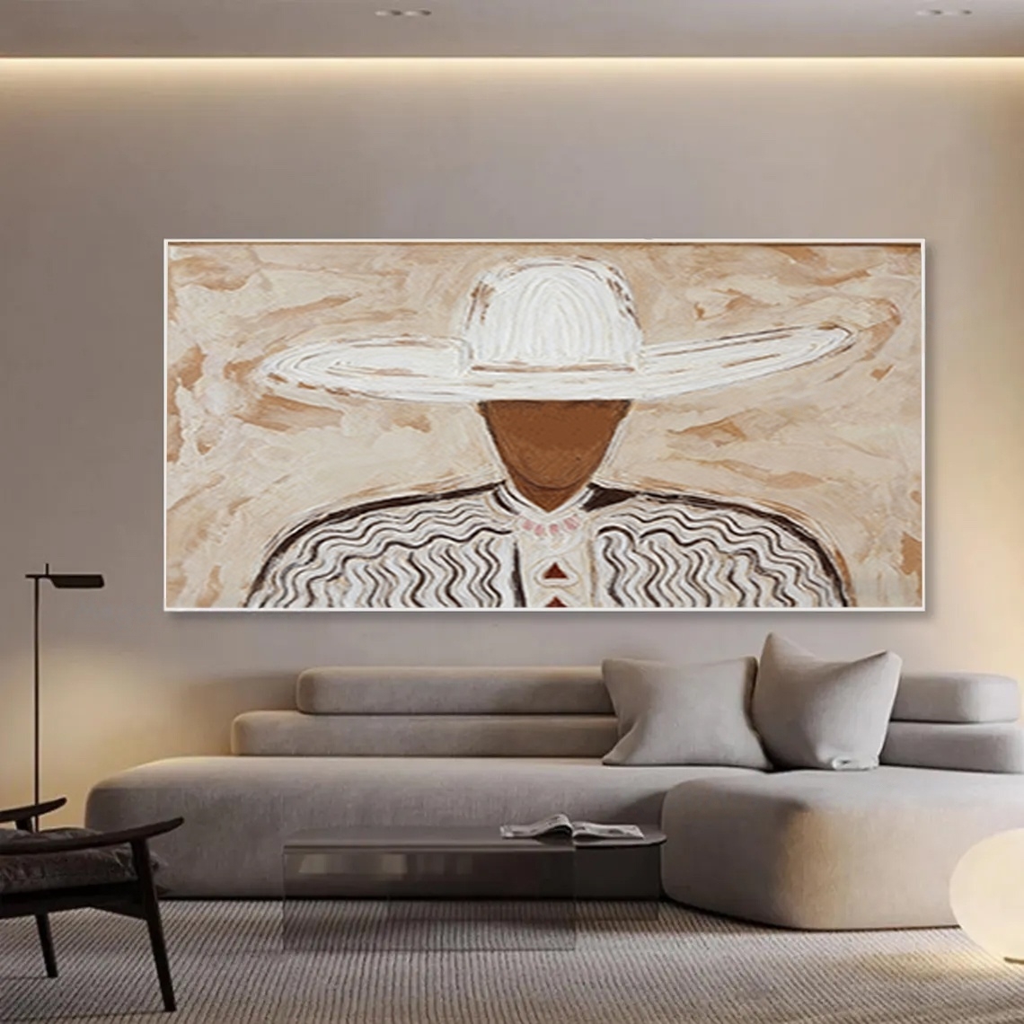 Wide-Brimmed Mystery Figure