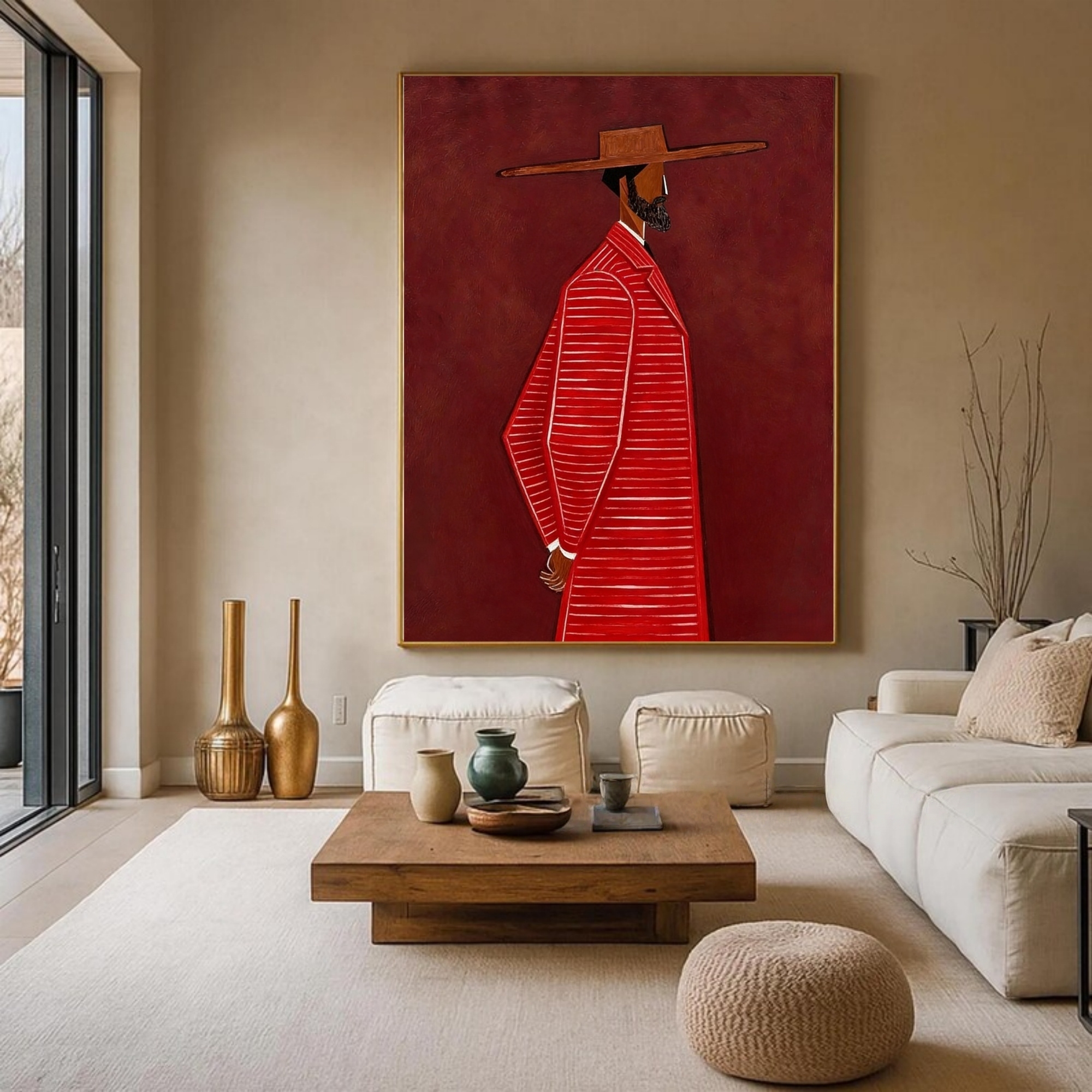 Red Elegance in Repose