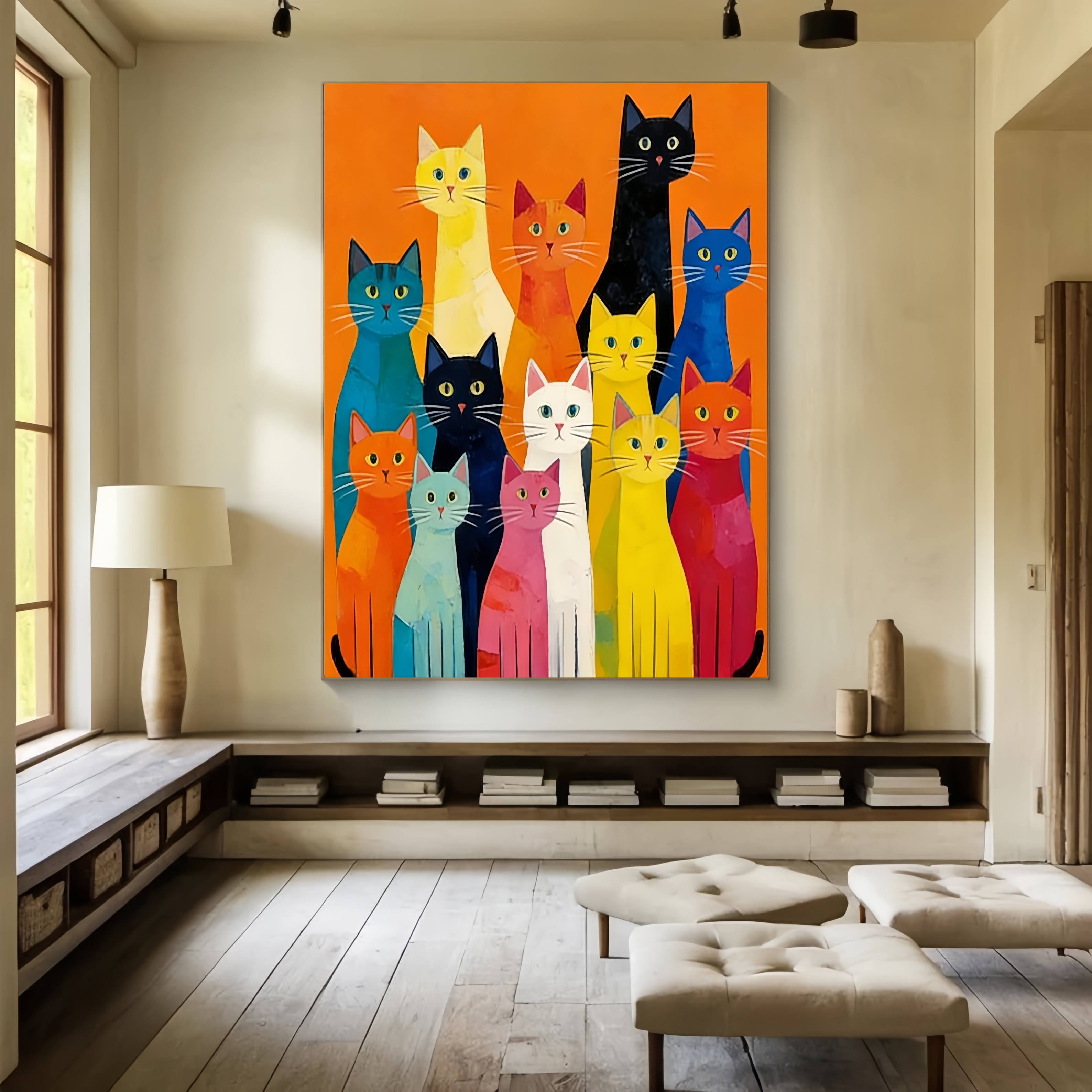 Colorful Feline Assembly