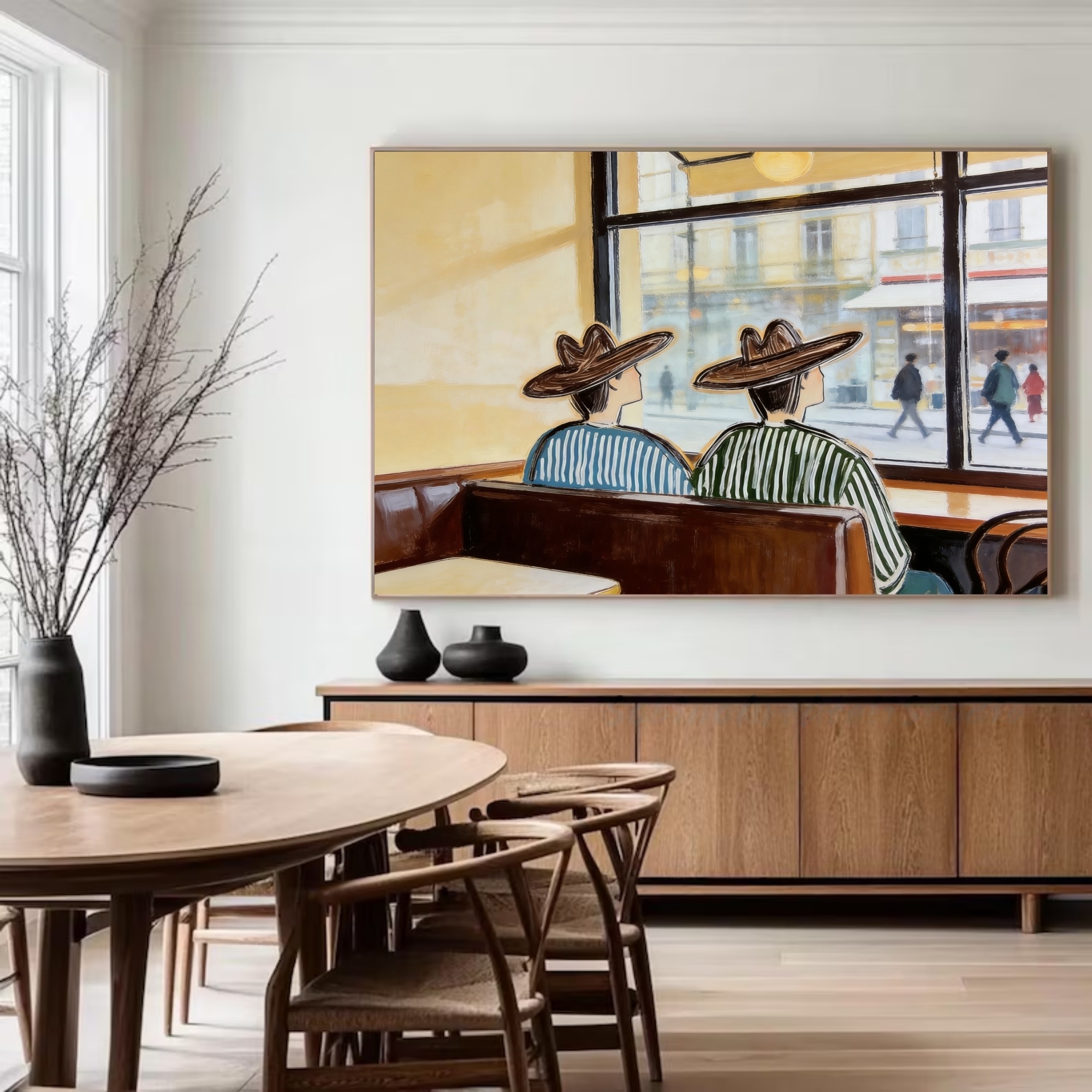 Window Gazers – Stylish Duo Painting