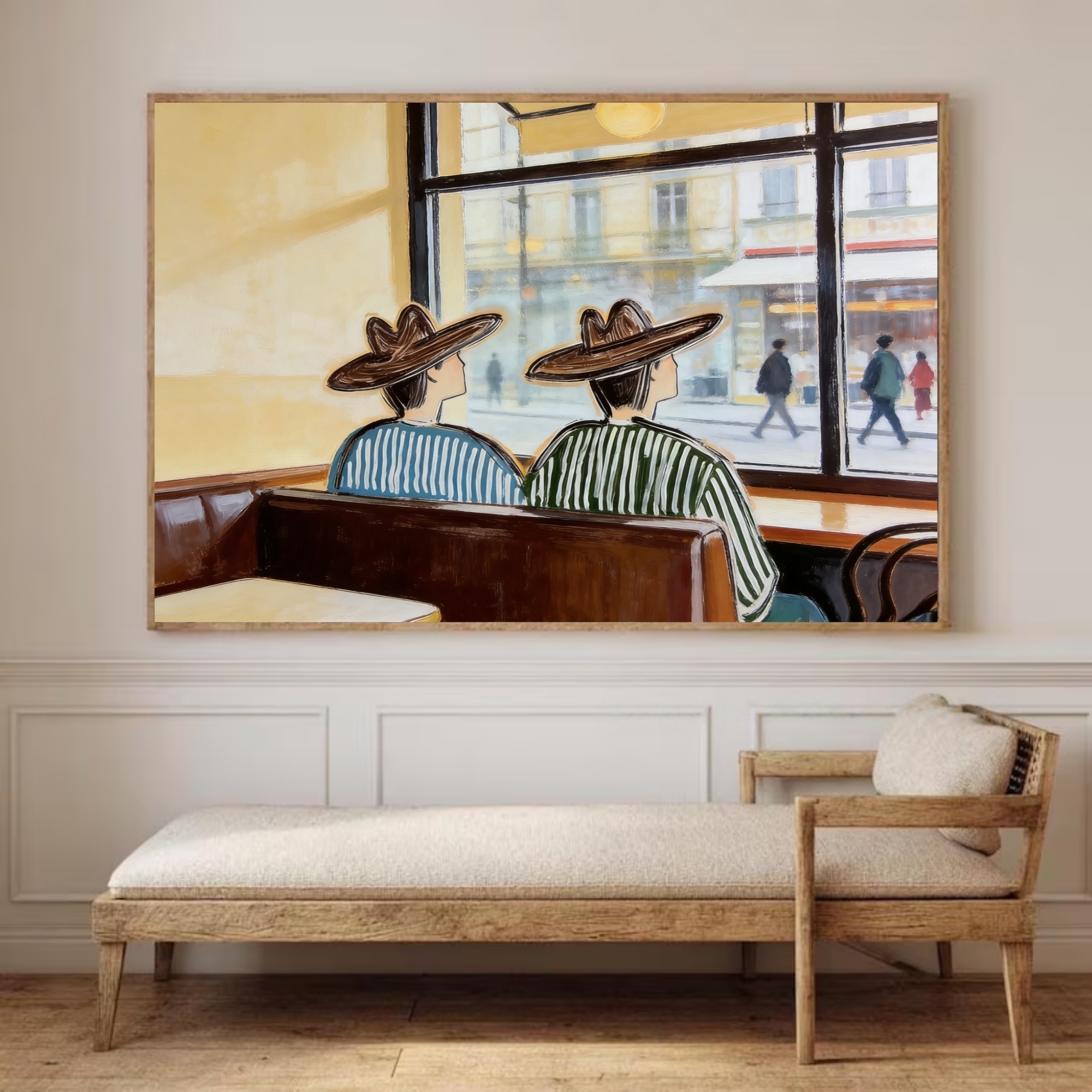 Window Gazers – Stylish Duo Painting