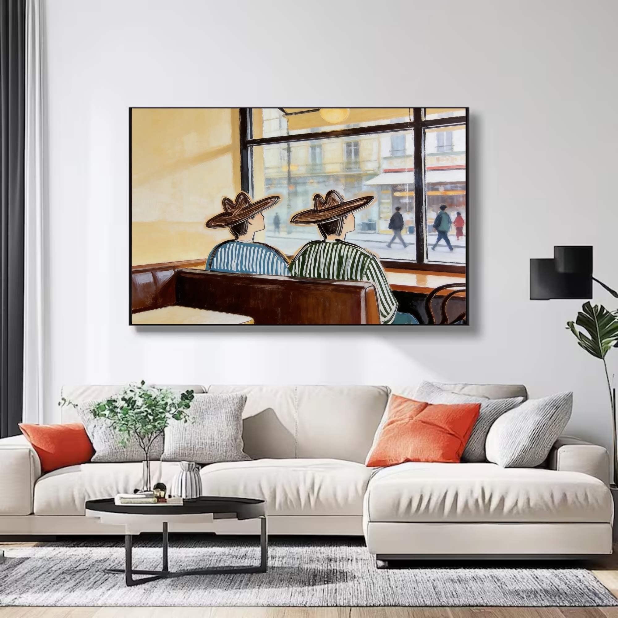 Window Gazers – Stylish Duo Painting