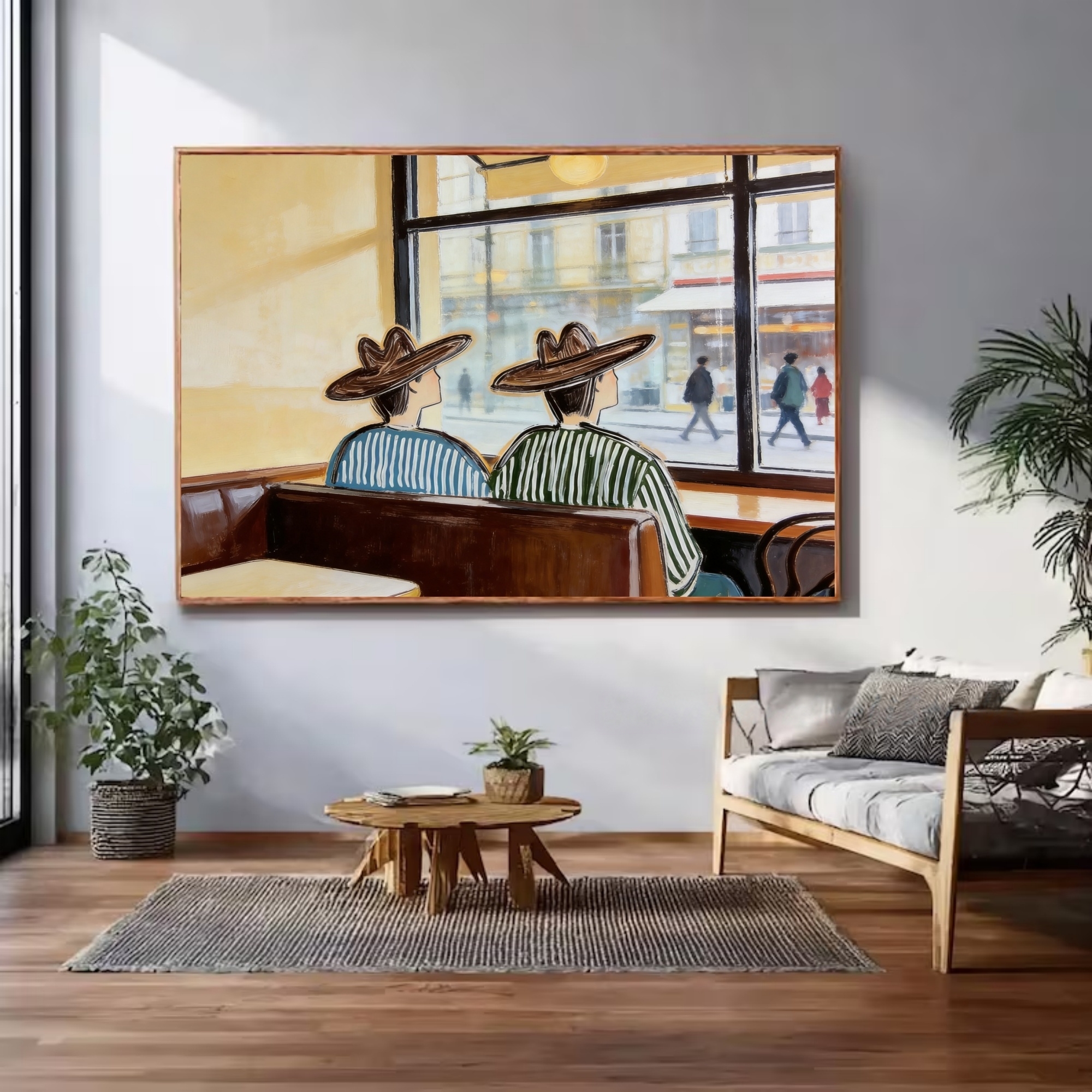 Window Gazers – Stylish Duo Painting